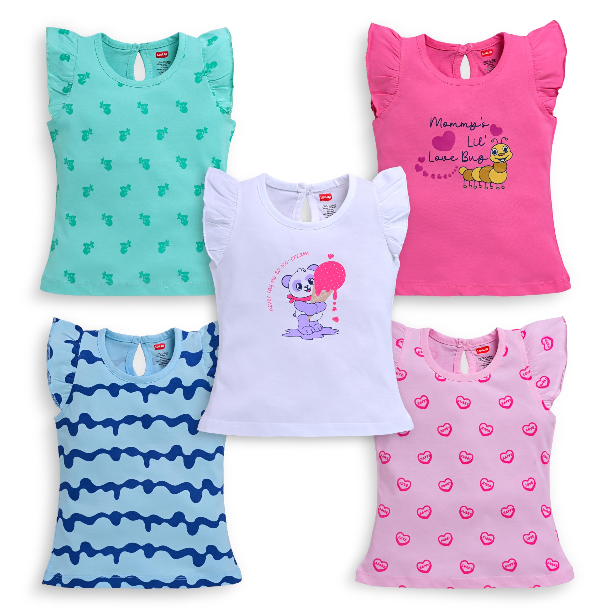 Cartoon Regular Fit H/S Girls Top