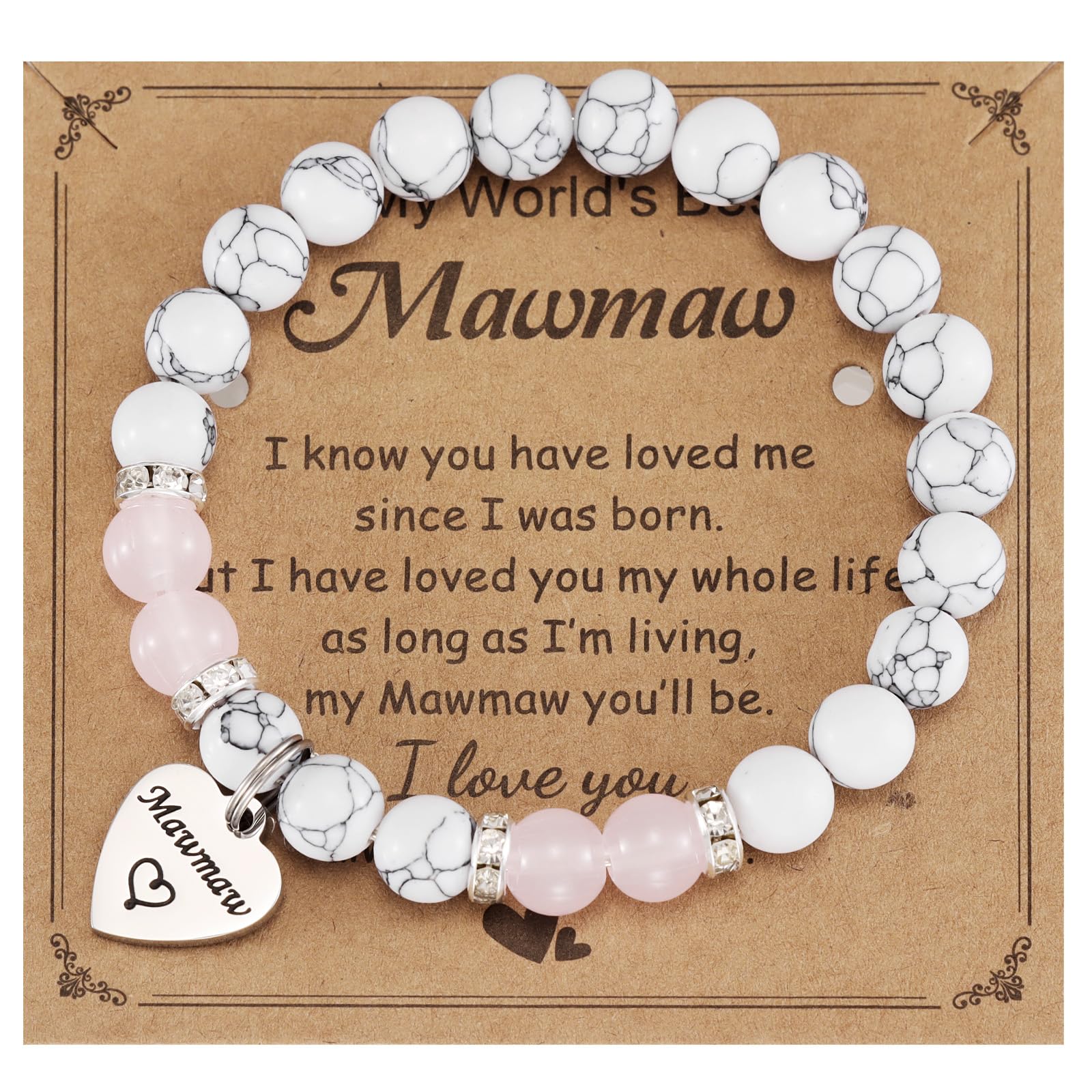 Mawmaw Gifts Bracelet for Women Promoted to Mawmaw Expecting Future First Time New Mawmaw Bracelet