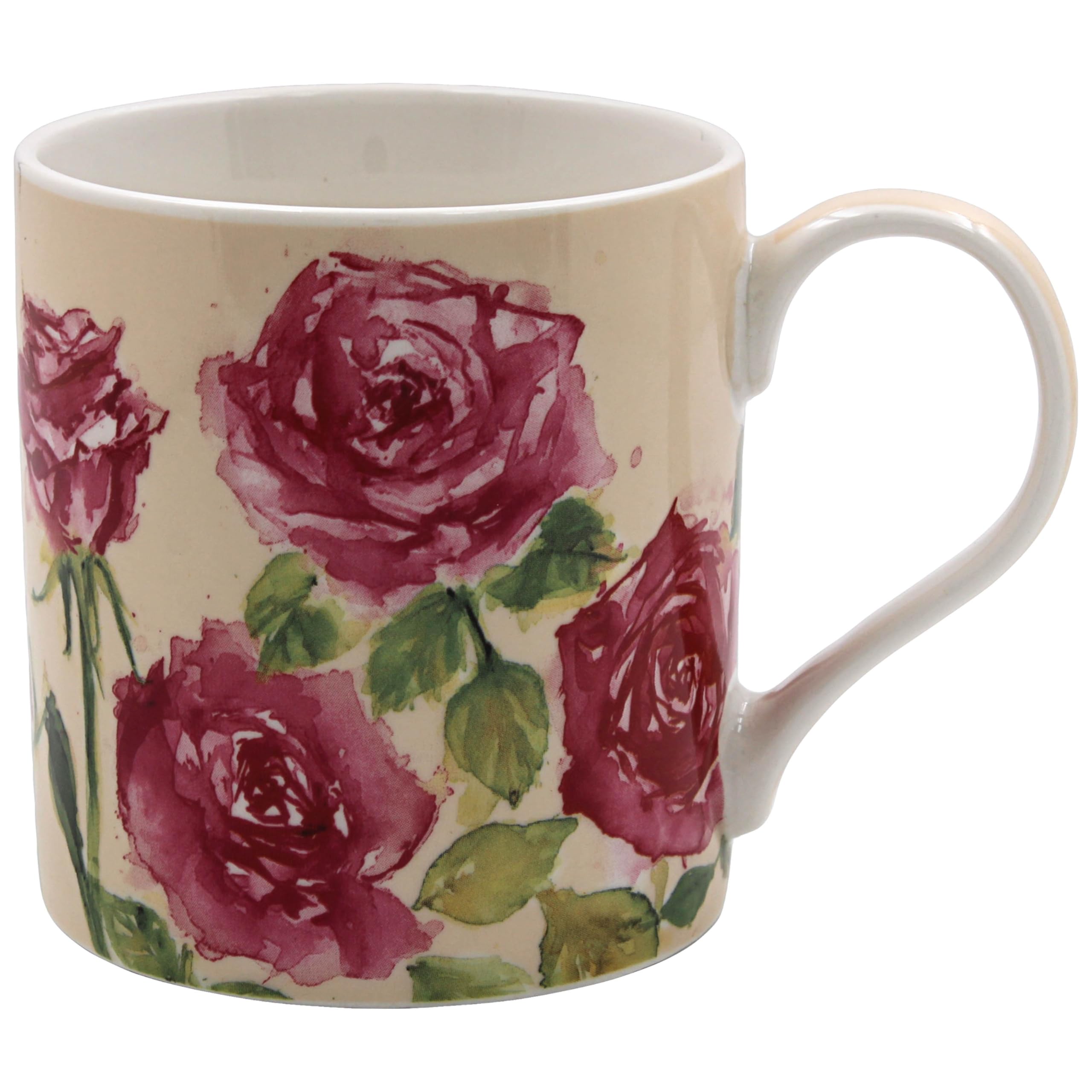 The Leonardo Collection Rose Mug Jennifer Rose Gallery for Hot & Cold Drinks | Durable Coffee Cups for Home & Office | Comfortable & Easy-to-Hold Coffee Mugs for Beverages & Daily Use