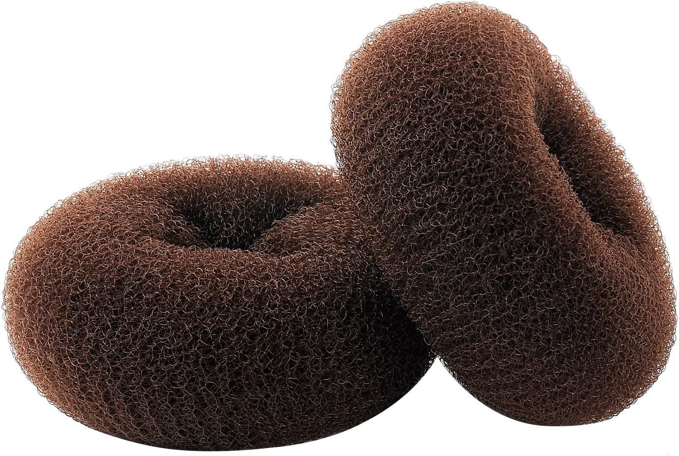 Extra Large Ring Style Bun Shaper for Thick and Long Hair, Women's Chignon Donut (4.3 in., Brown)