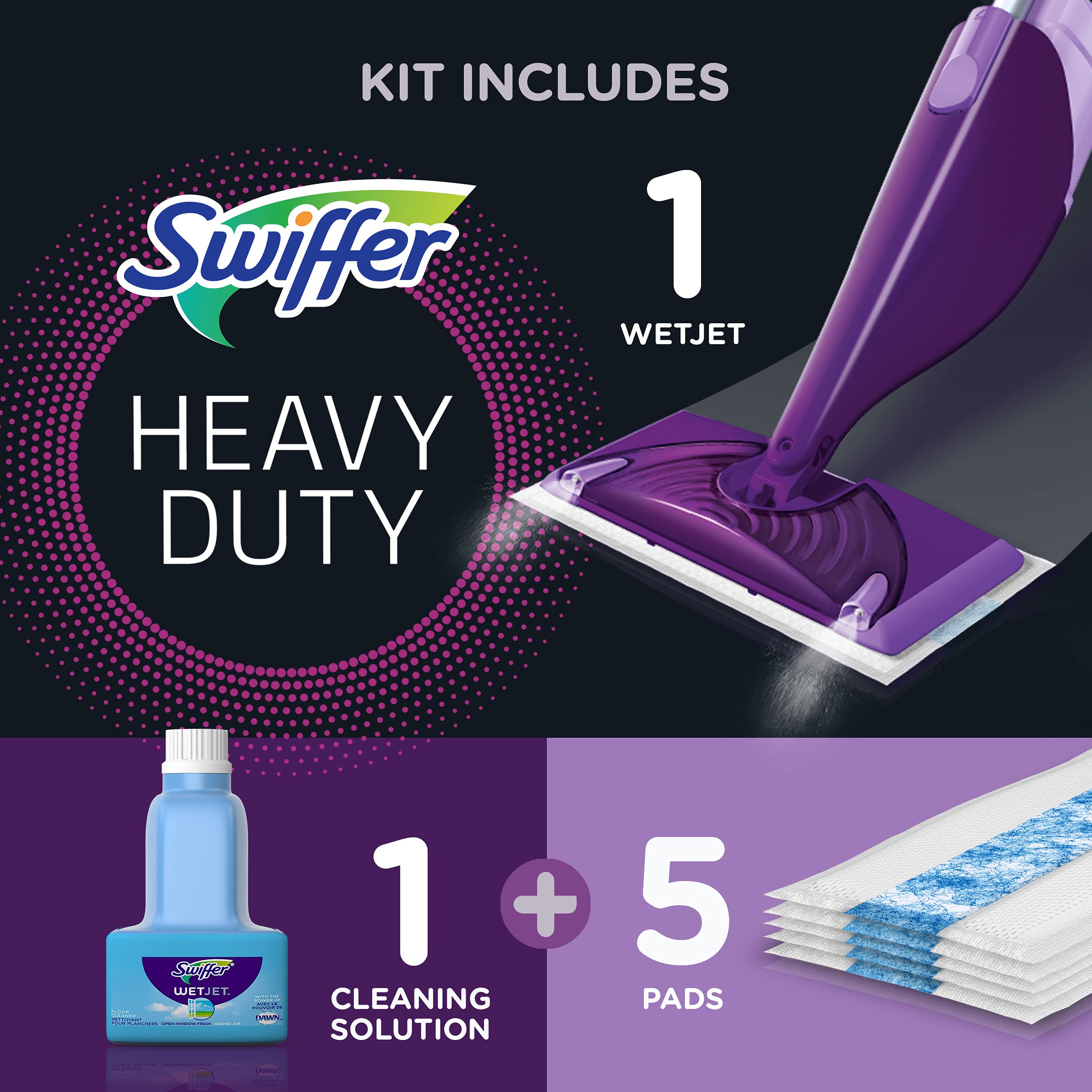 Swiffer WetJet Hardwood and Floor Spray Mop Cleaner Starter Kit