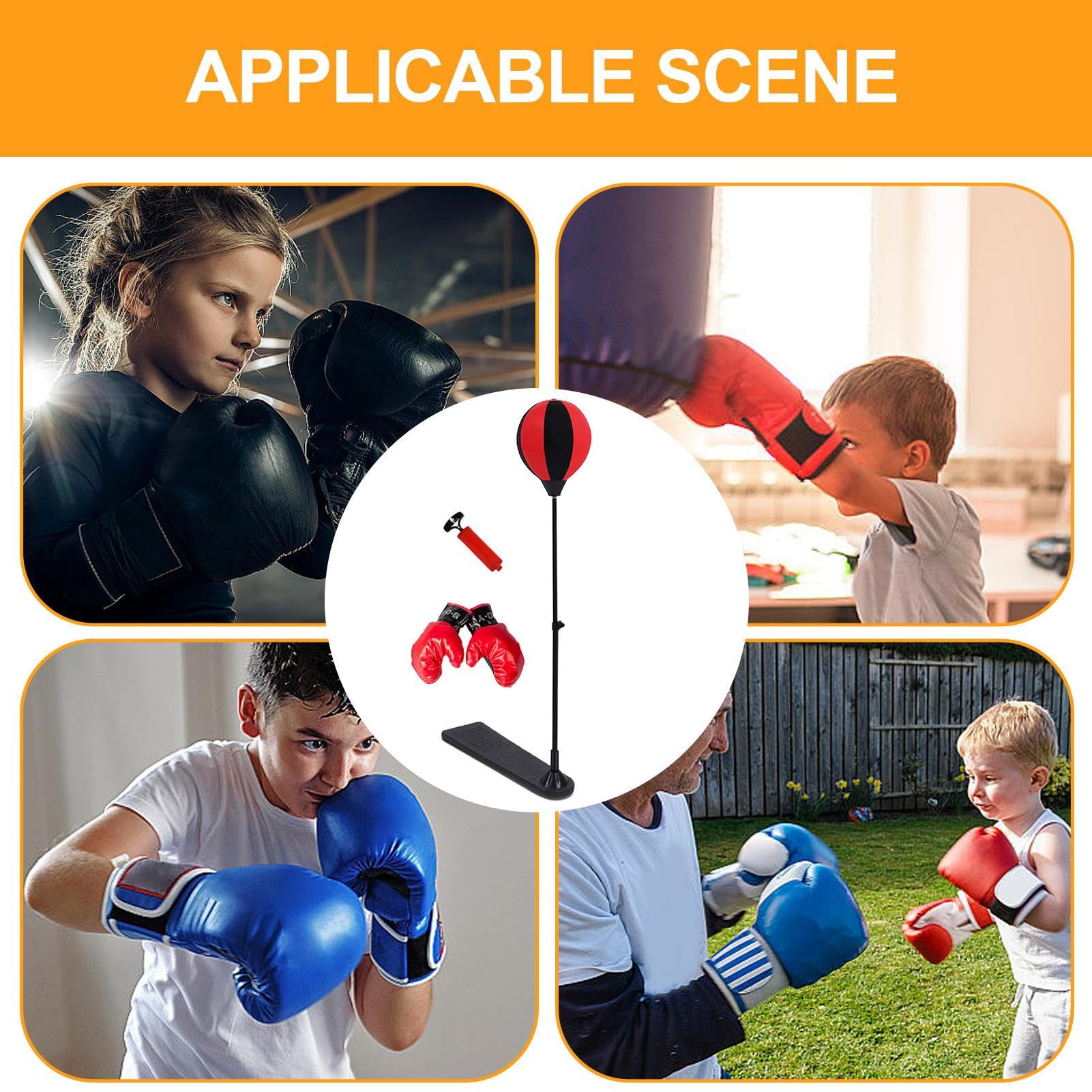 Sacco Da Boxe Per Bambini Set Giocattolo Attivo Portatile E Stabile Per | Sacco Altezza Regolabile Con Guantoni Allenamento Workout Per Bambini 3 Ai 10 Anni