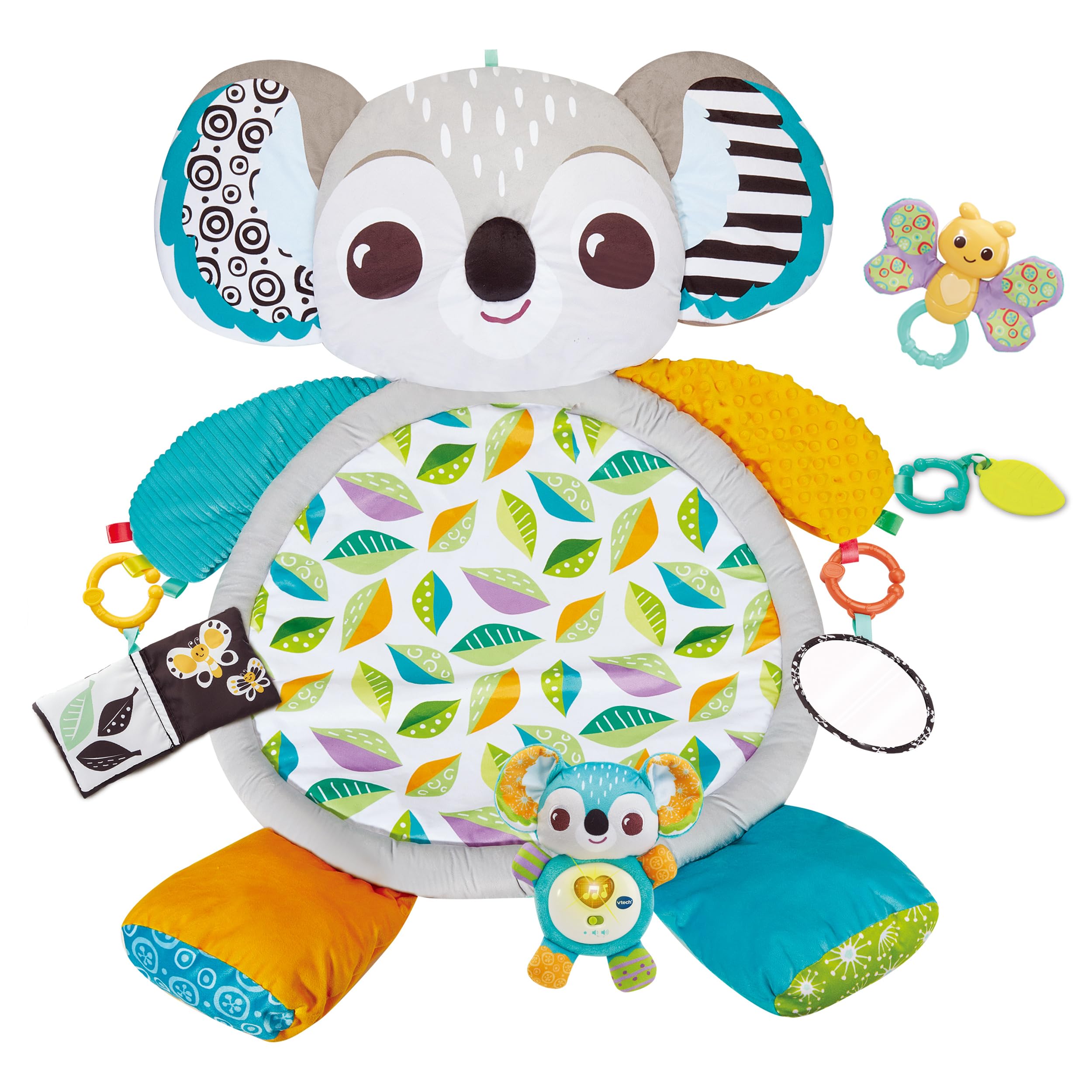 VTech Baby Koala - Coperta da gioco con musica, diverse texture e giocattoli rimovibili, tappetino da gioco interattivo e lavabile, per bambini da 0 a 24 mesi