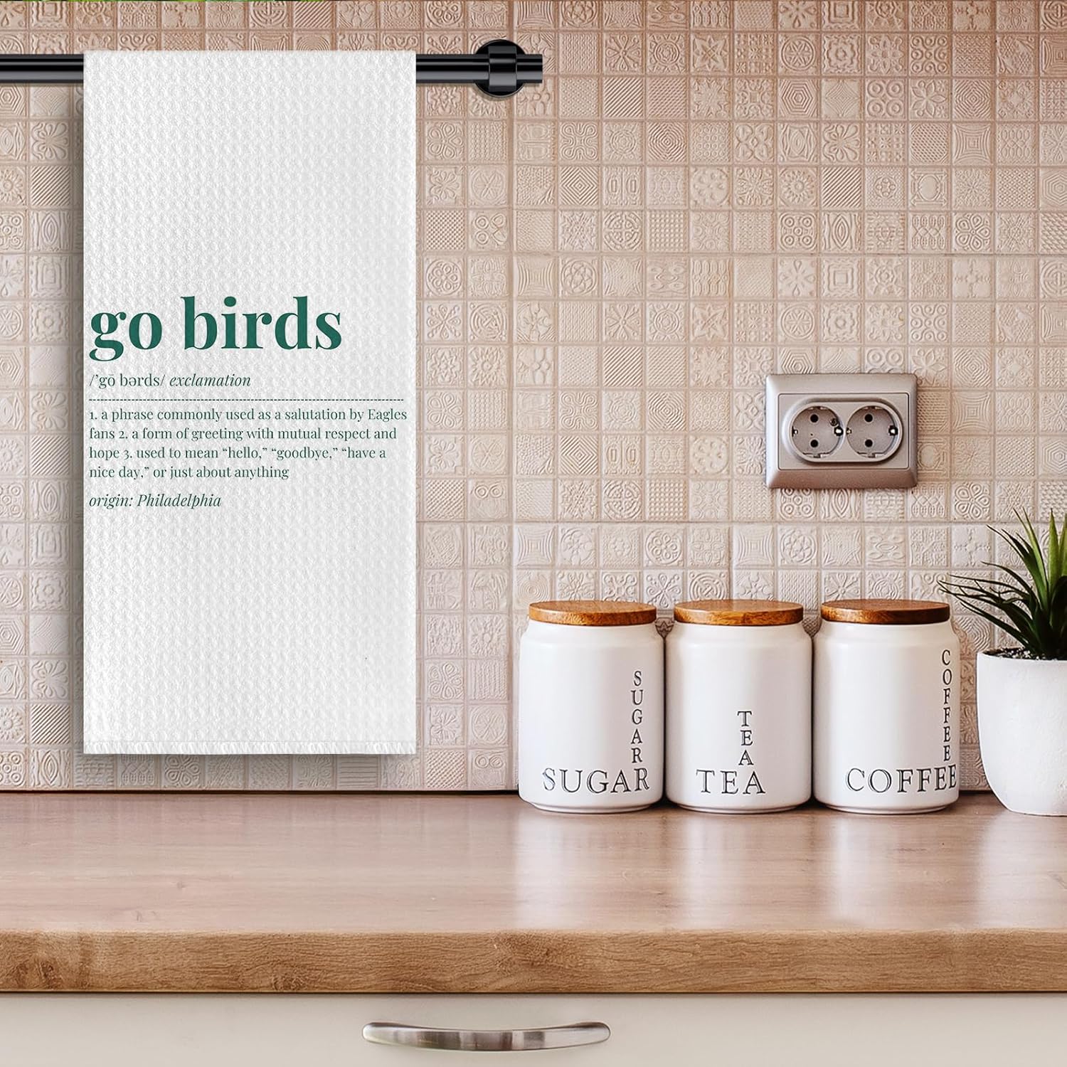 Go Birds Football Kitchen Dish Towels, Gifts for Football Lovers Players Boys Men Women, Sport Lover Gifts Hand Tea Towels for Bathroom Kitchen, 16x24 Inch - Image 3