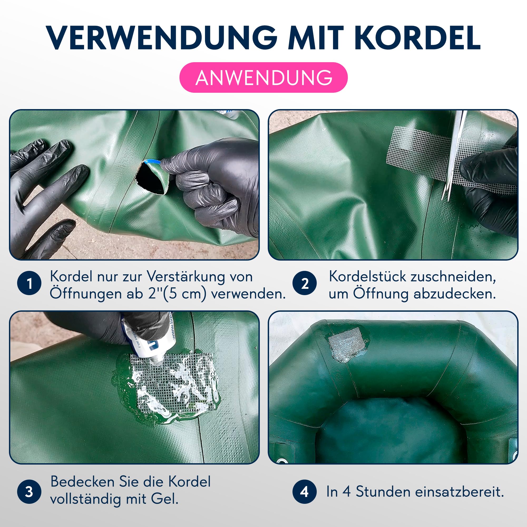 Kit de Réparation Liner Piscine PVC Colle Vinylique Silicone Scellante Transparente pour Piscines Gonflables Bateaux