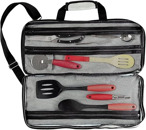 Miniatura 3 de EVERPRIDE Bolsa para cuchillos de chef con capacidad para 20 cuchillos, además de un compartimento grande con cremallera para herramientas de