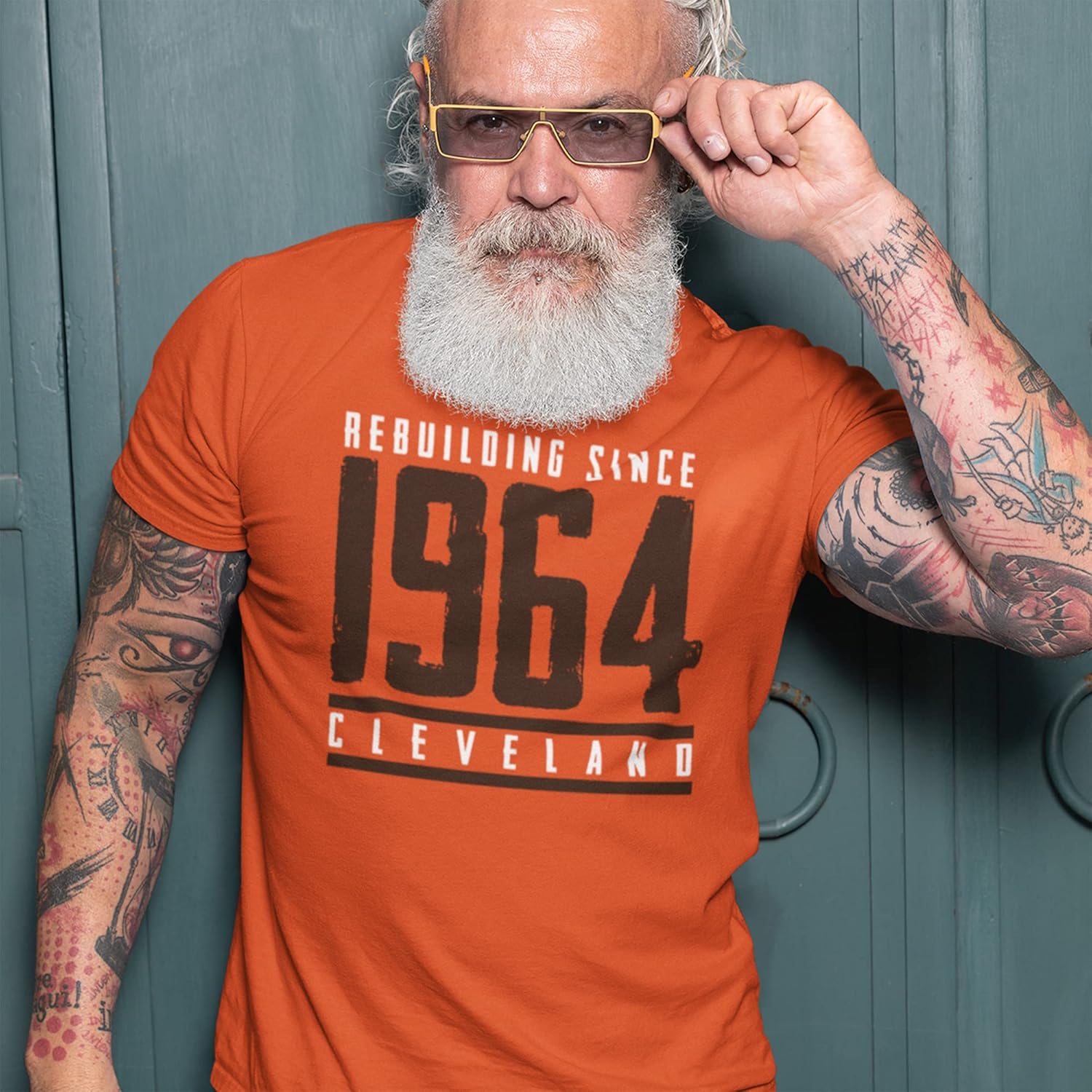 Rebuilding Since 1964 Cleveland Football Fans Classic Dri-Power T-Shirt X-Large Burnt Orange