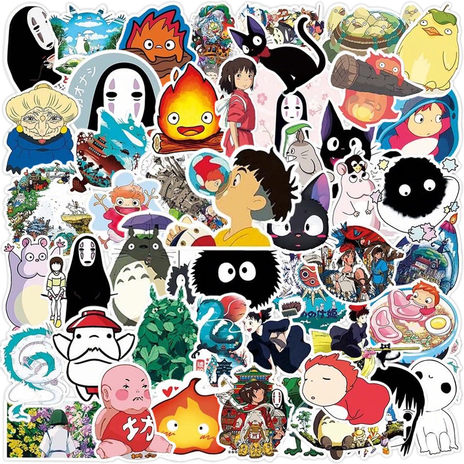 YOGARTH 50 Pièces Autocollants Kawaii Anime Stickers en Vinyle pour Guitares Ordinateur Portable