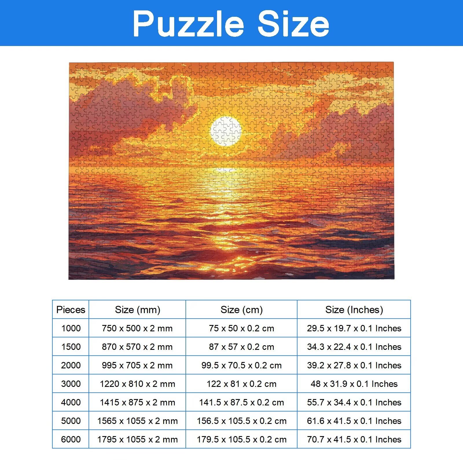 Puzzle 1000 Pezzi Paesaggio, Puzzle Mare 1000 Pezzi Arte per Adulti e Bambini, Misura: 75x50 cm, Puzzles Legno per Adulti con Squisita Scatola di Imballaggio, Idea Regalo Donna, Regalo Uomo, -8897