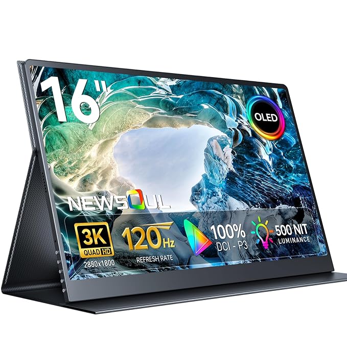 UPERFECT 18.5 Inch 120Hz Draagbare Gaming Monitor met 1920x1080 Full HD IPS Oogverzorging Mat Scherm USB C Mini HDMI voor Laptop PC PS4/5 Xbo Raspb Pi, Metalen Behuizing, VESA-compatibel