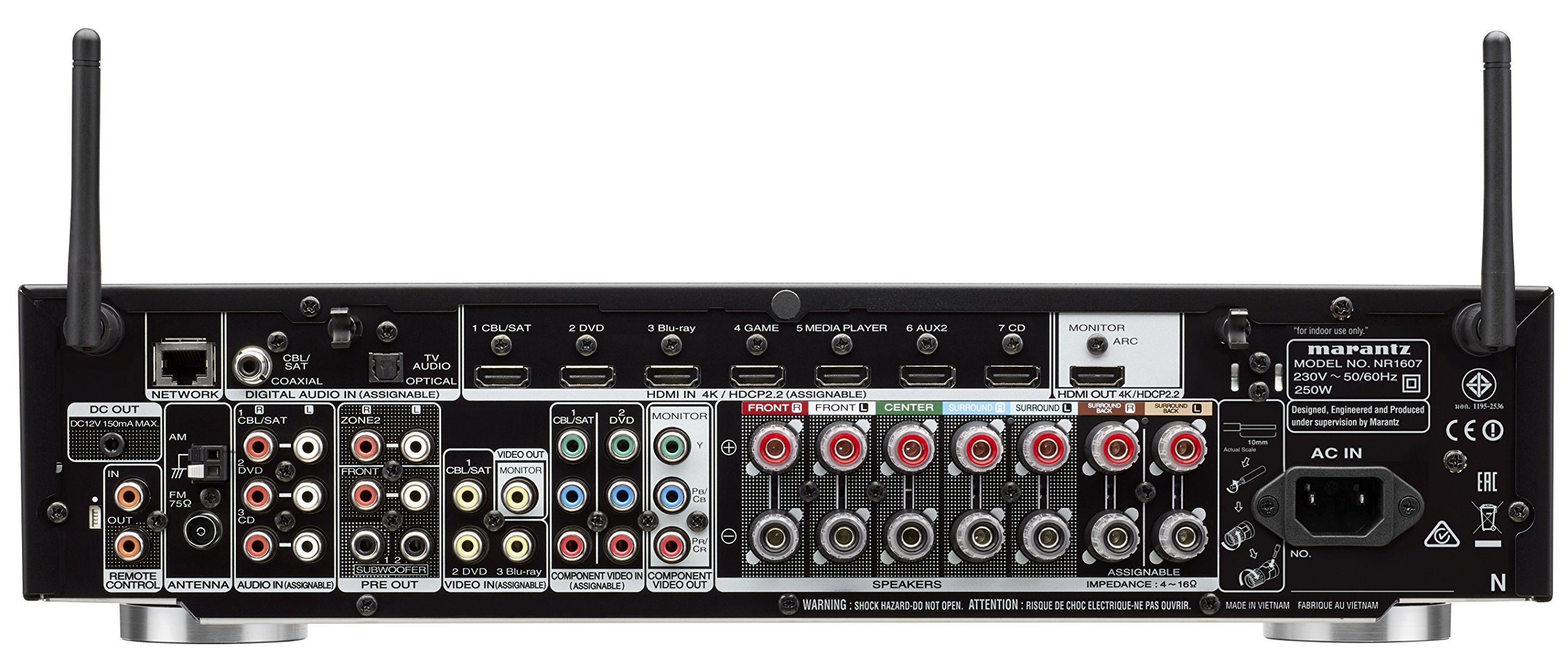 Marantz NR1607/N1SG 7.2 Canal 4K récepteur de Réseau A/V (WiFi
