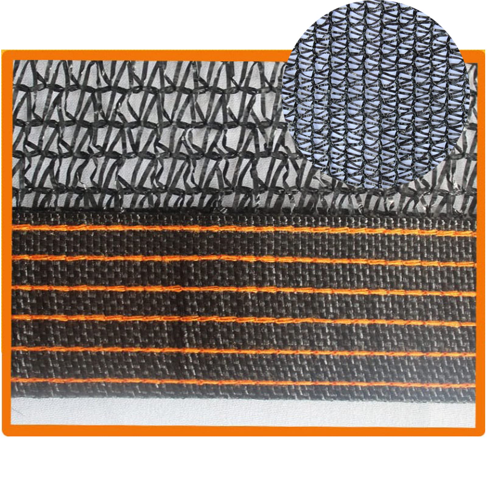 Cubierta de invernadero 60 % negra resistente a los rayos UV, toldo transpirable con ojales, 3 x 9 m / 9.8x29.5ft para jardinería al aire libre, solución duradera de sombra