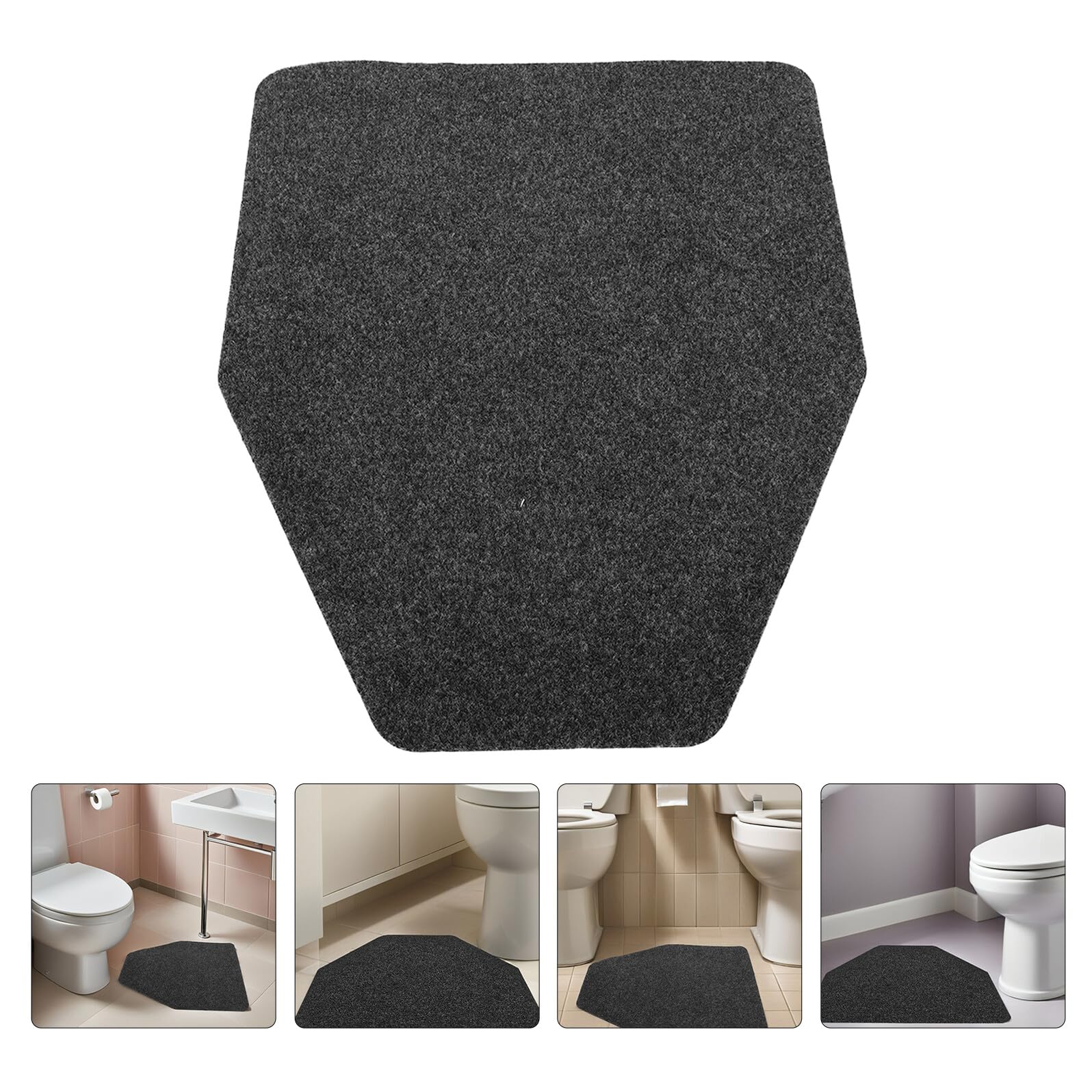 Urinal-Fußmatten für Herren, rutschfest, geruchsresistent, waschbar, Polyester, für Zuhause, verbesserte Hygiene, 6 Stück