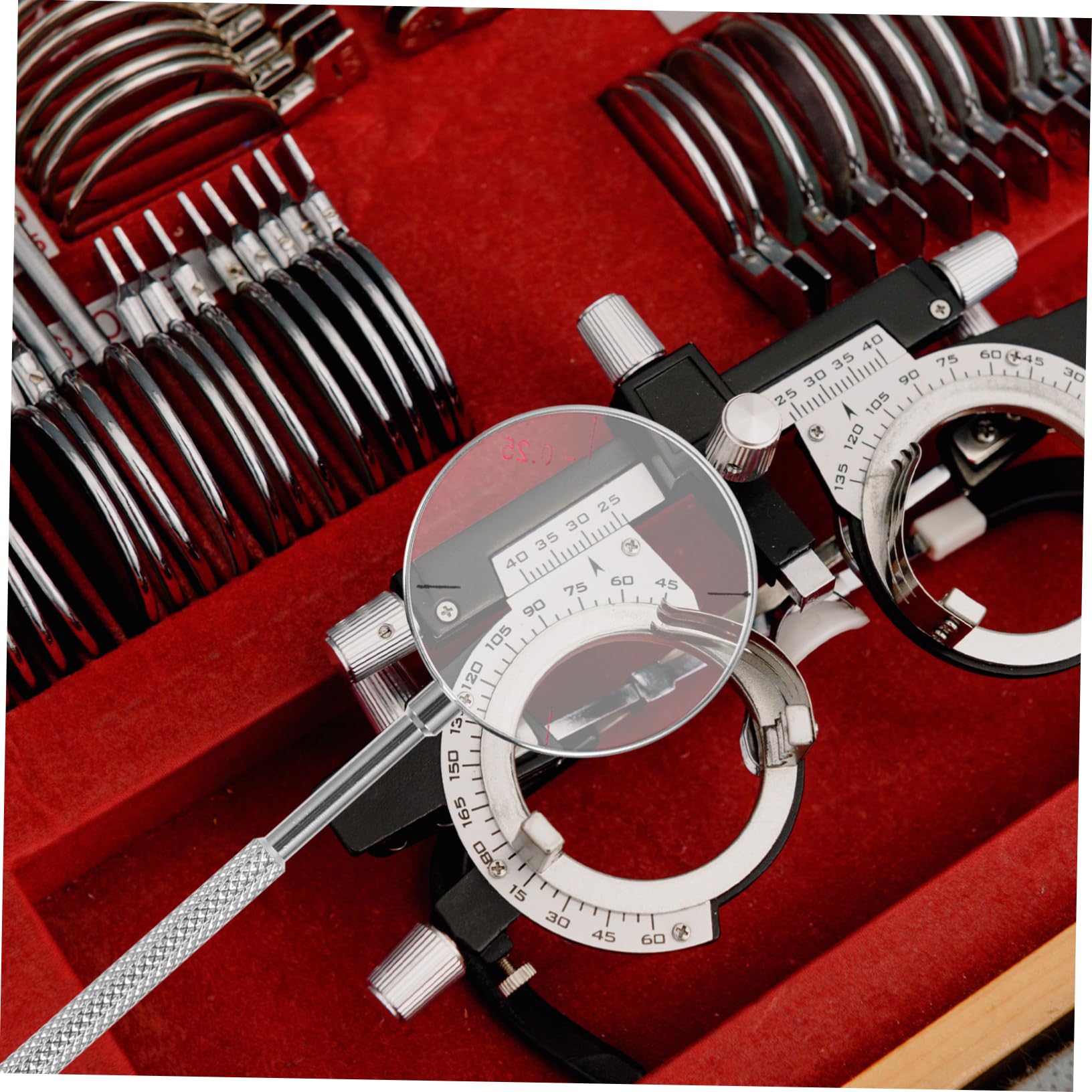 Set di strumenti ottici per la prova delle lenti a cilindro incrociato, kit di diottrie e correzione assiale di 45 gradi, accessori per optometria (0,25/0,5)