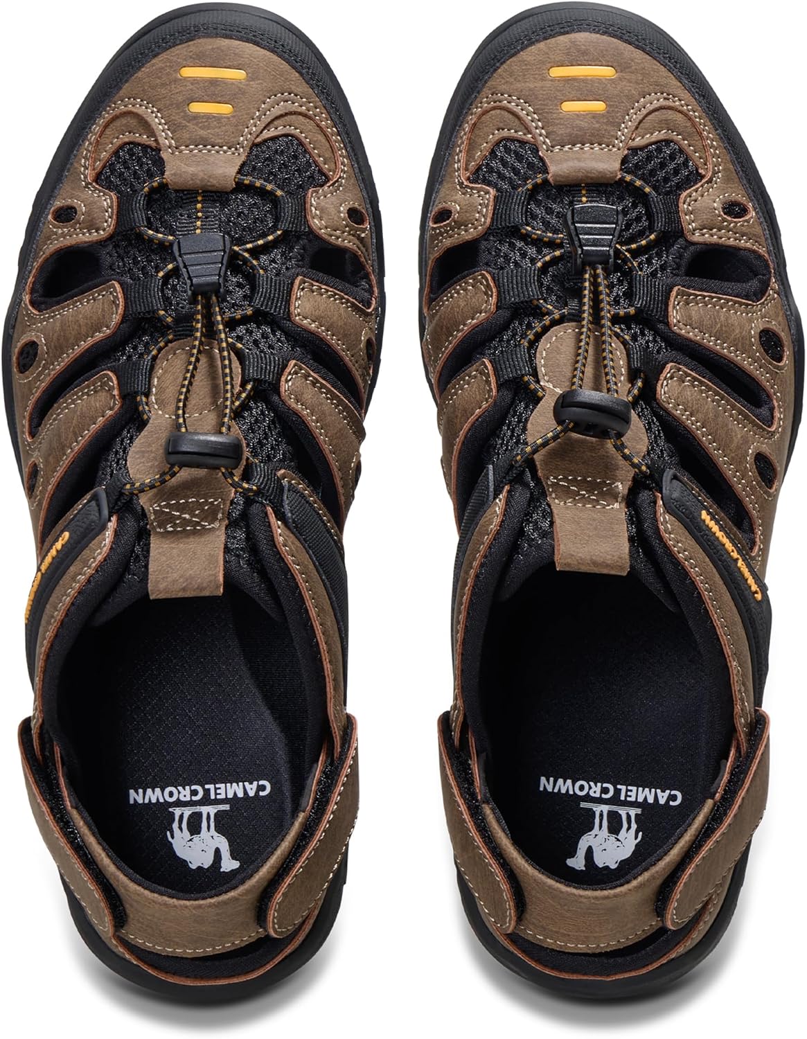 CAMELSPORTS Men's Hiking Sandals Outdoor Sport Closed Toe Walking Sandal Waterproof Non-Slip Summer Fisherman Beach Water Shoes 12 Brown image 8 of 9 B0CPSLH6KK