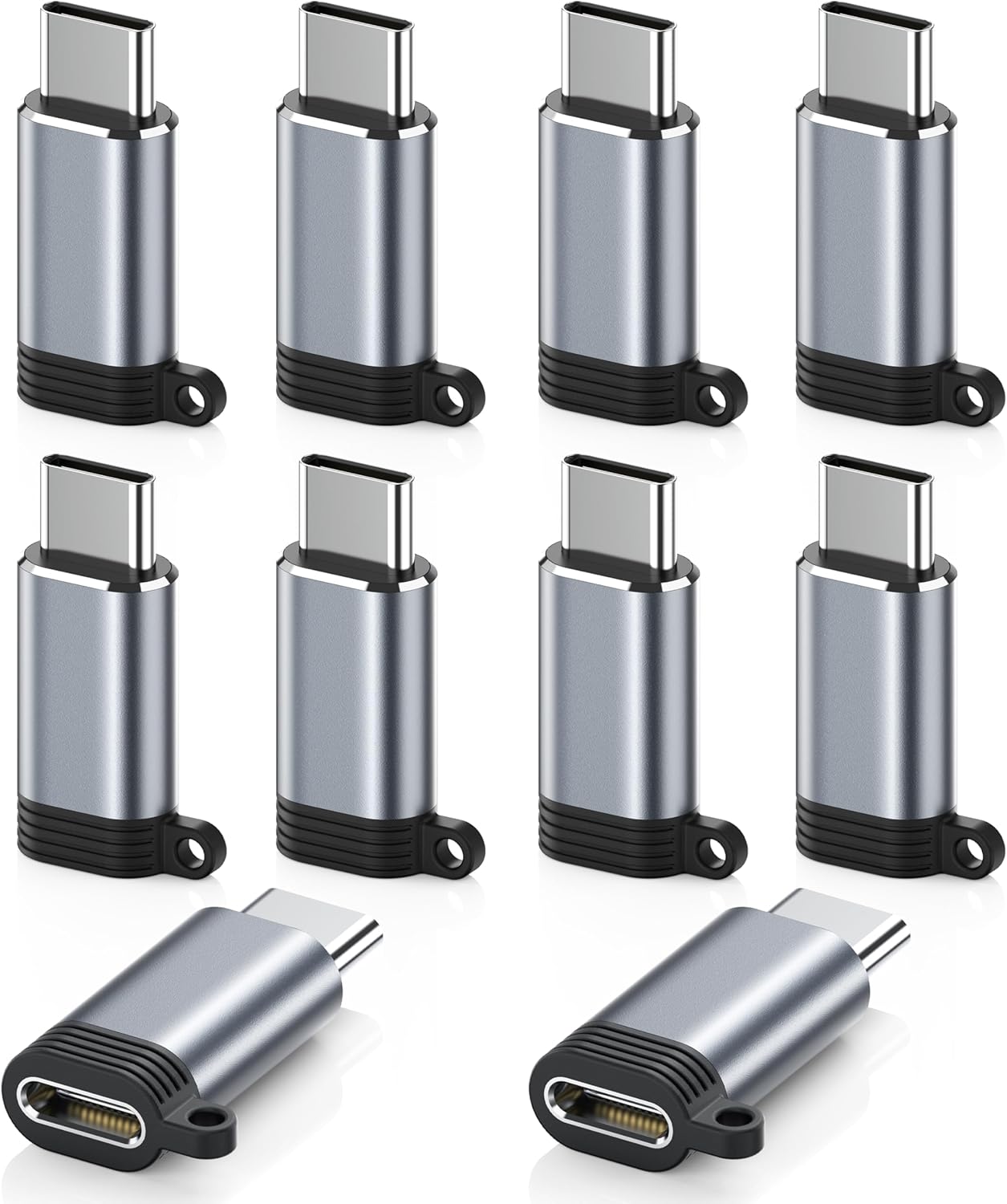 Lightning to USB C Adapter 10 Pack, Fast Charging & Data Sync for iPhone 15/16/17 Pro/Pro Max, Charger Adapter Accessory (Not for Audio/OTG)