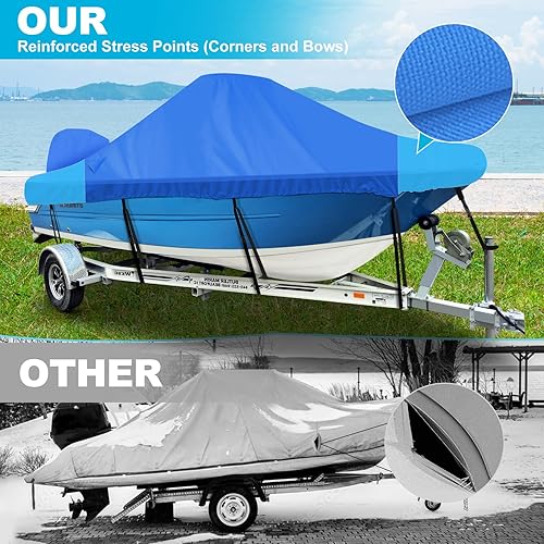 Miniatura 3 de Cubierta impermeable para consola central de barco de 20 a 22 pies, lona de poliéster de grado marino 900D resistente de 20 pies 21 pies y 22 pies,