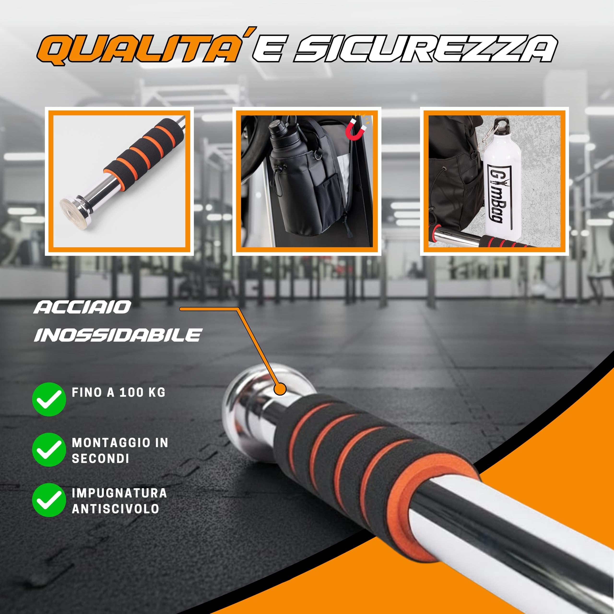 Kit Calisthenics 10 in 1 Completo per Allenamento Corpo Libero a Casa, con Sbarra per Trazioni e Guida Digitale