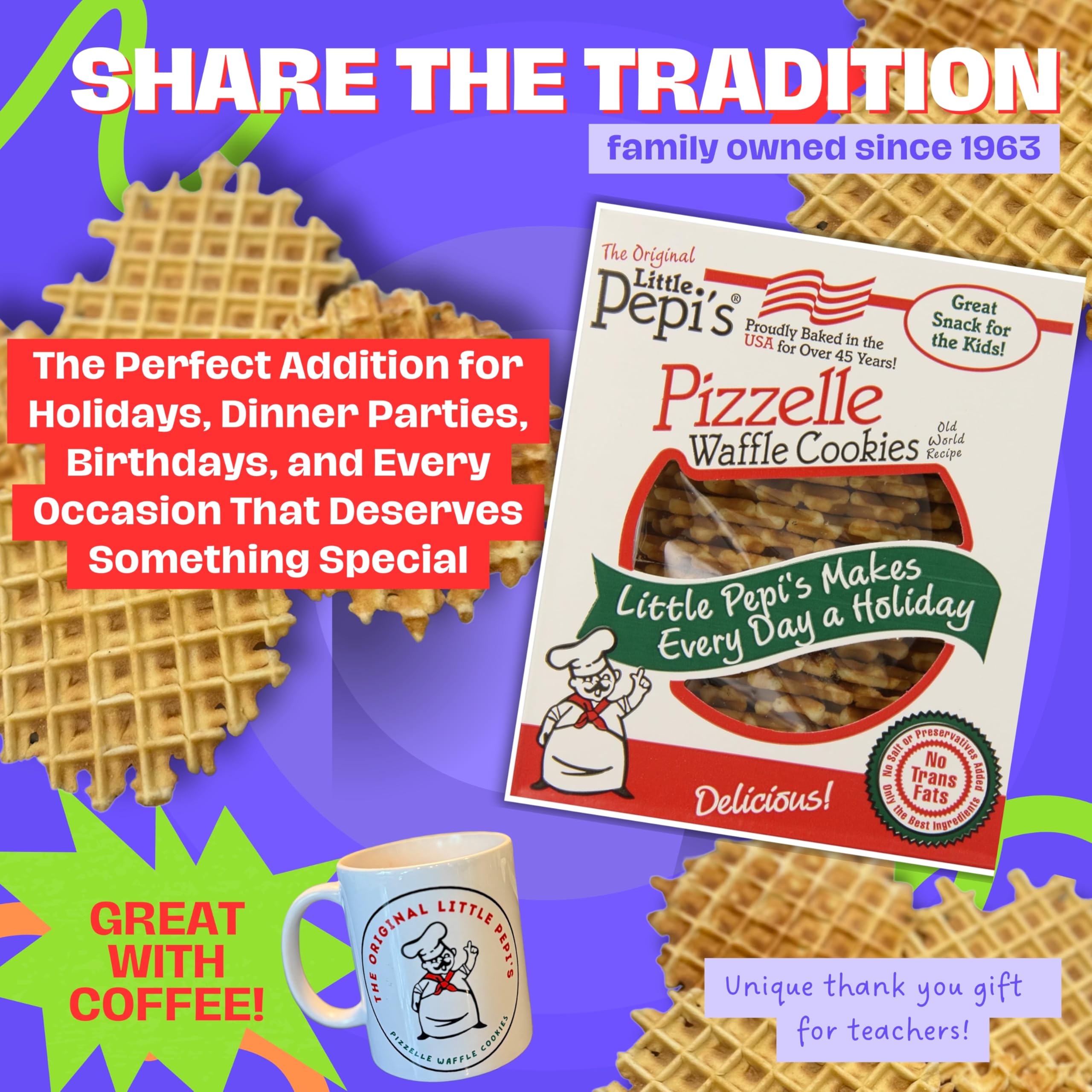 Amazon.com : Little Pepi's Anise Pizzelles – Traditional Italian