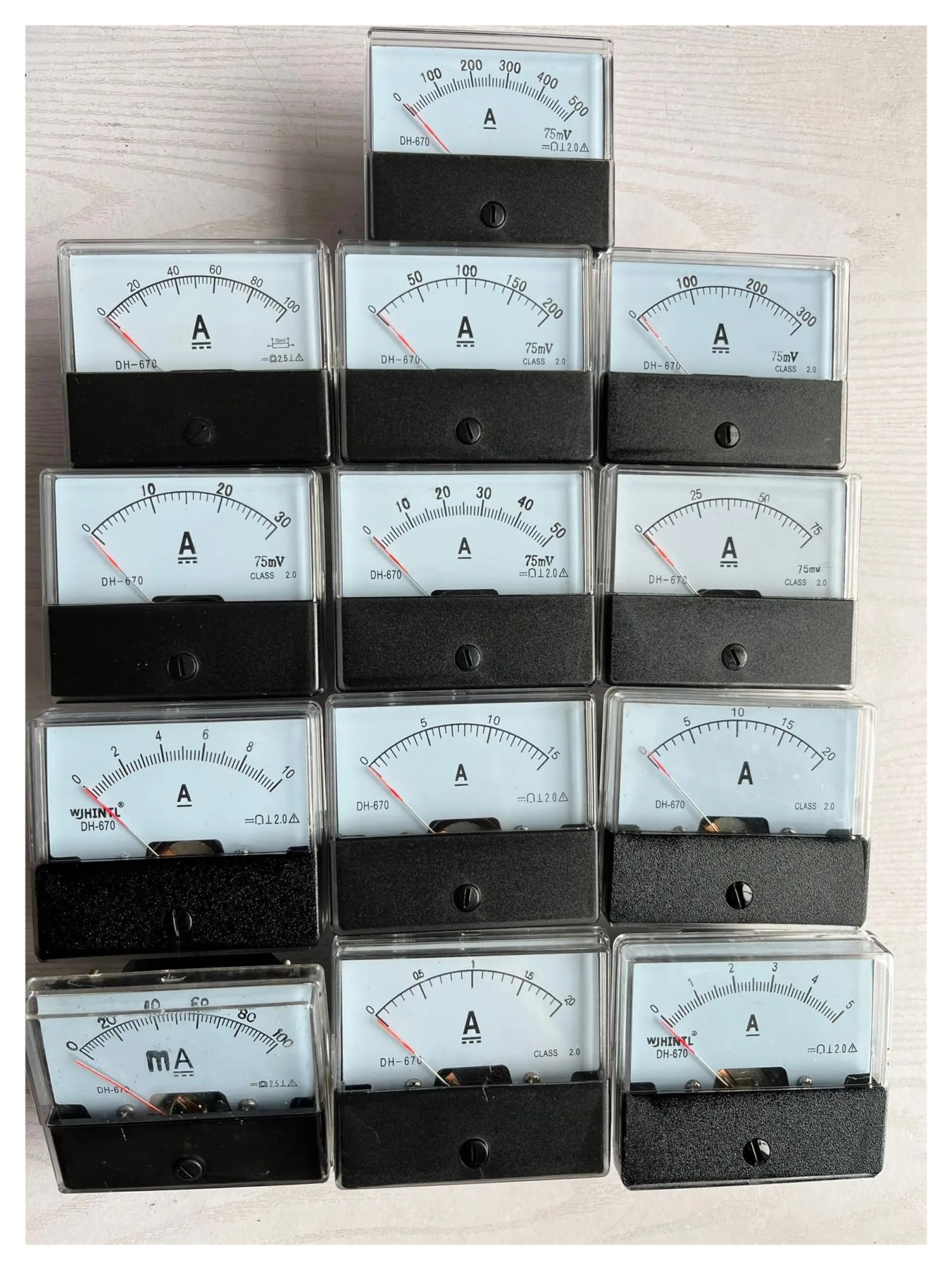 Amperometro di corrente con amplificatore analogico DH-670 DC100MA/2A/5A/10A/15A/20A/30A/50A/75A/100A/200A/500A(DC 100A)