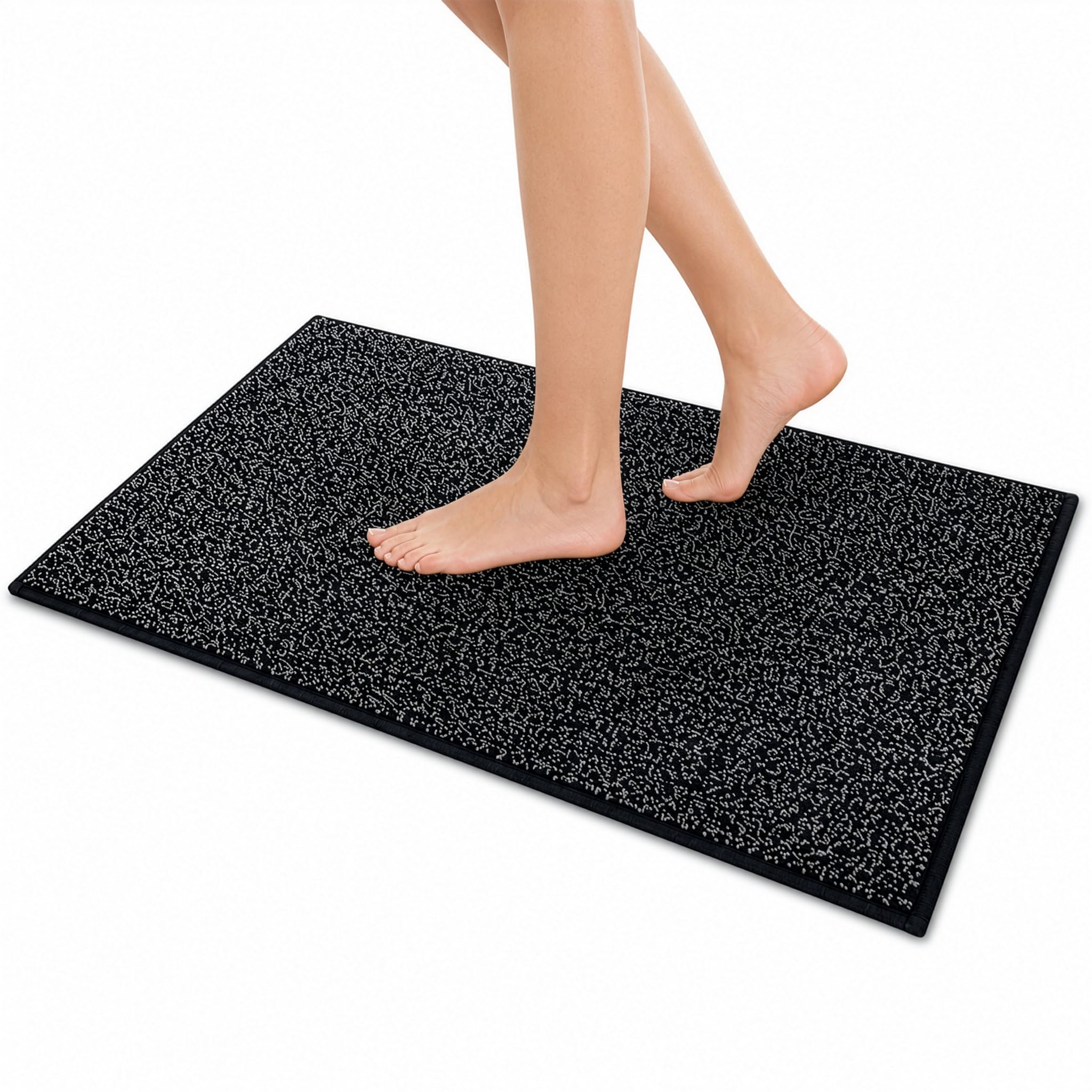 Floordirekt Tappetino da bagno NASA antracite, 120 x 180 cm, morbido e durevole, con bordi rinforzati, assorbe l'acqua e facile da pulire