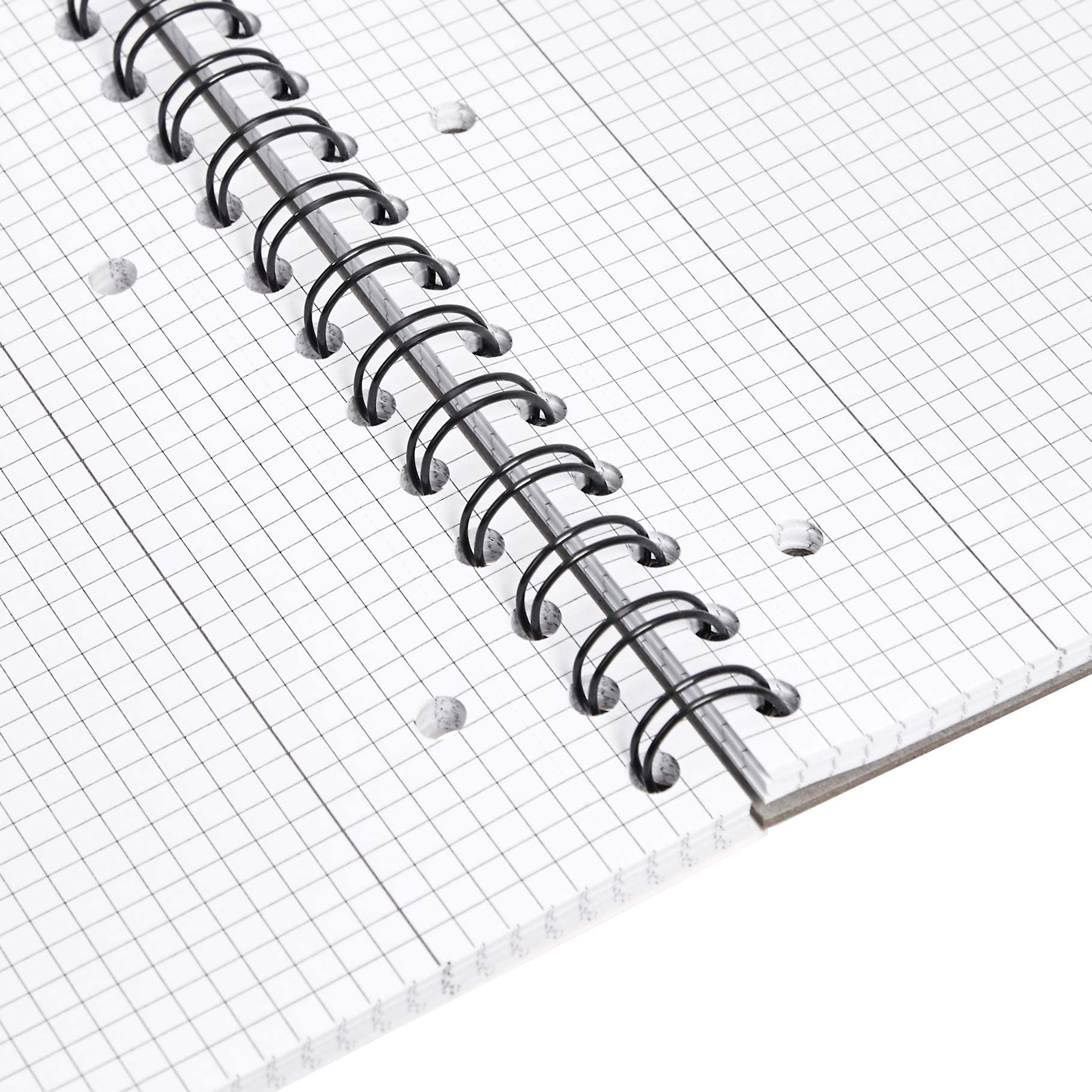 Amazon Basics Quaderno A4 a spirale, 80 fogli, 160 pagine, 90 g/m², 5 unità, Bianco