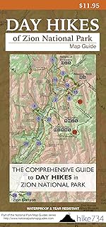 Day Hikes of Zion National Park Map Guide