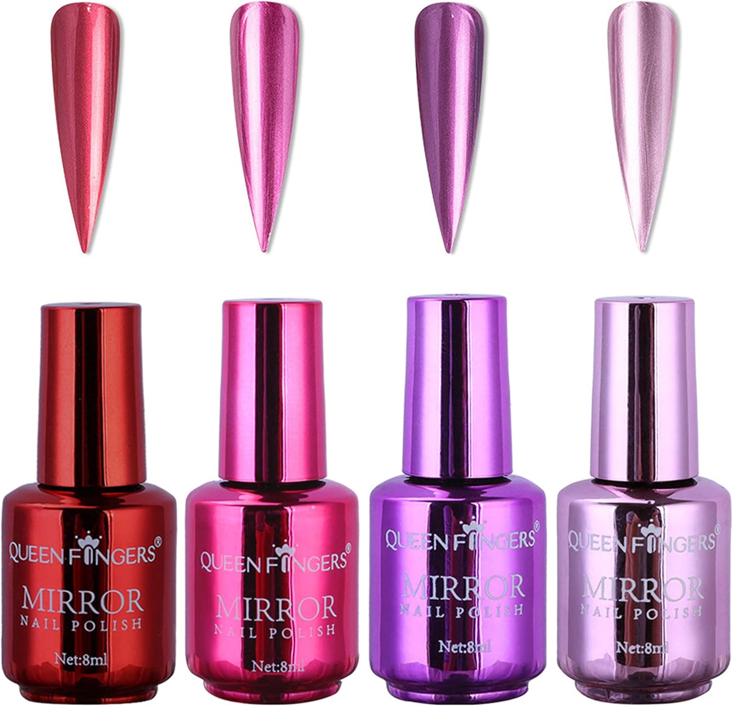 Goldweather Plating Metallic Nail Polish Set 4pcs Gel