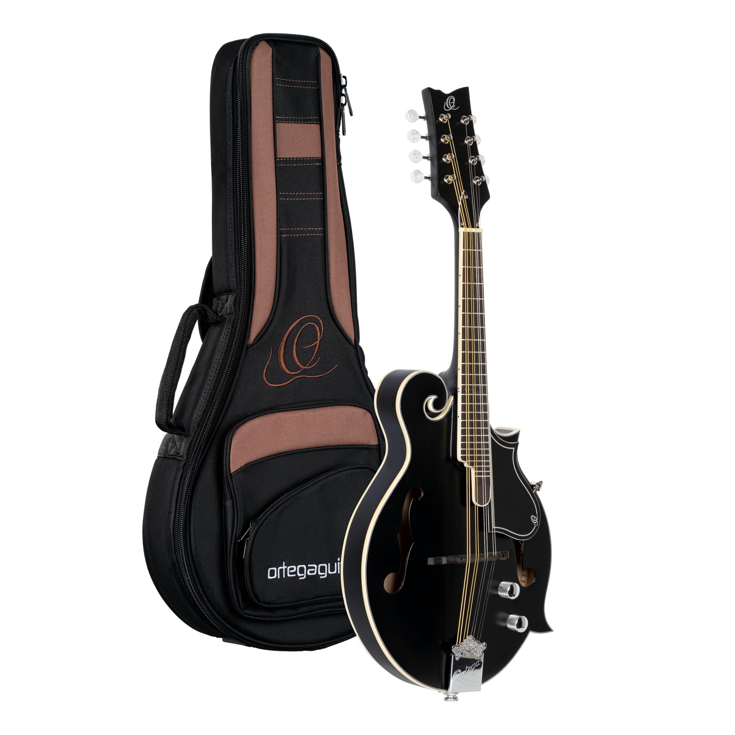 Ortega Mandolin F-Style Series Inclusive Custodia - BK - Nero (RMFE40SBK)