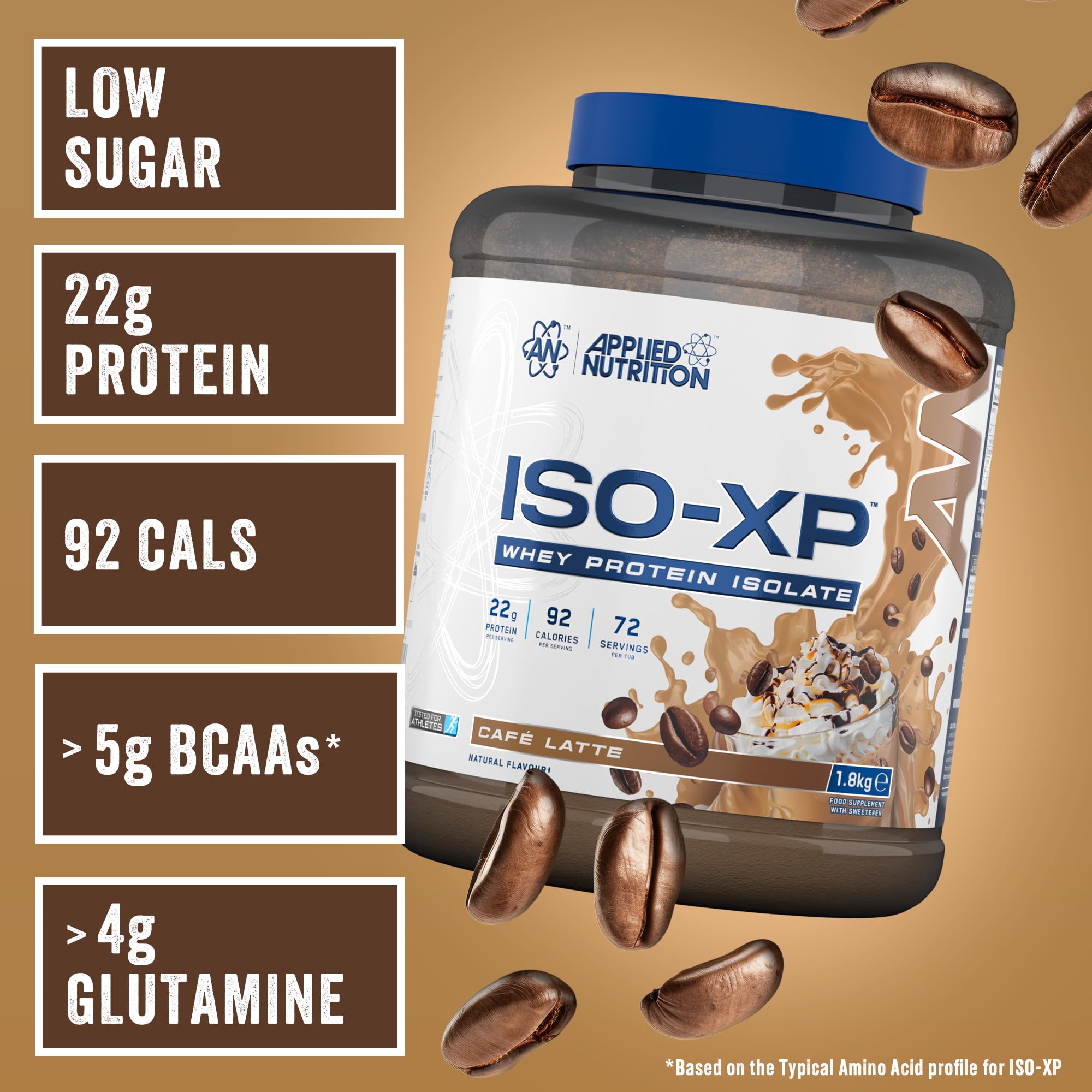 Applied Nutrition Iso-XP (1800g) Café Latte - Białka - Izolat białka serwatkowego