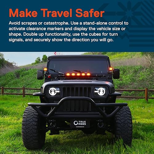 Miniatura 3 de TRUE MODS - Cubo de luz LED de 120 W para conducción todoterreno luz de marcador de giro ámbar Luces todoterreno para UTV ATV Jeep Wrangler camión