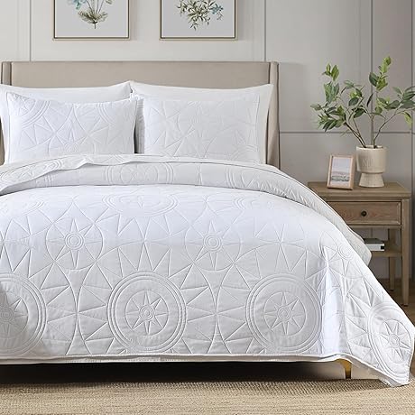 Elegant Serenity: HORIMOTE HOME Queen White Quilt