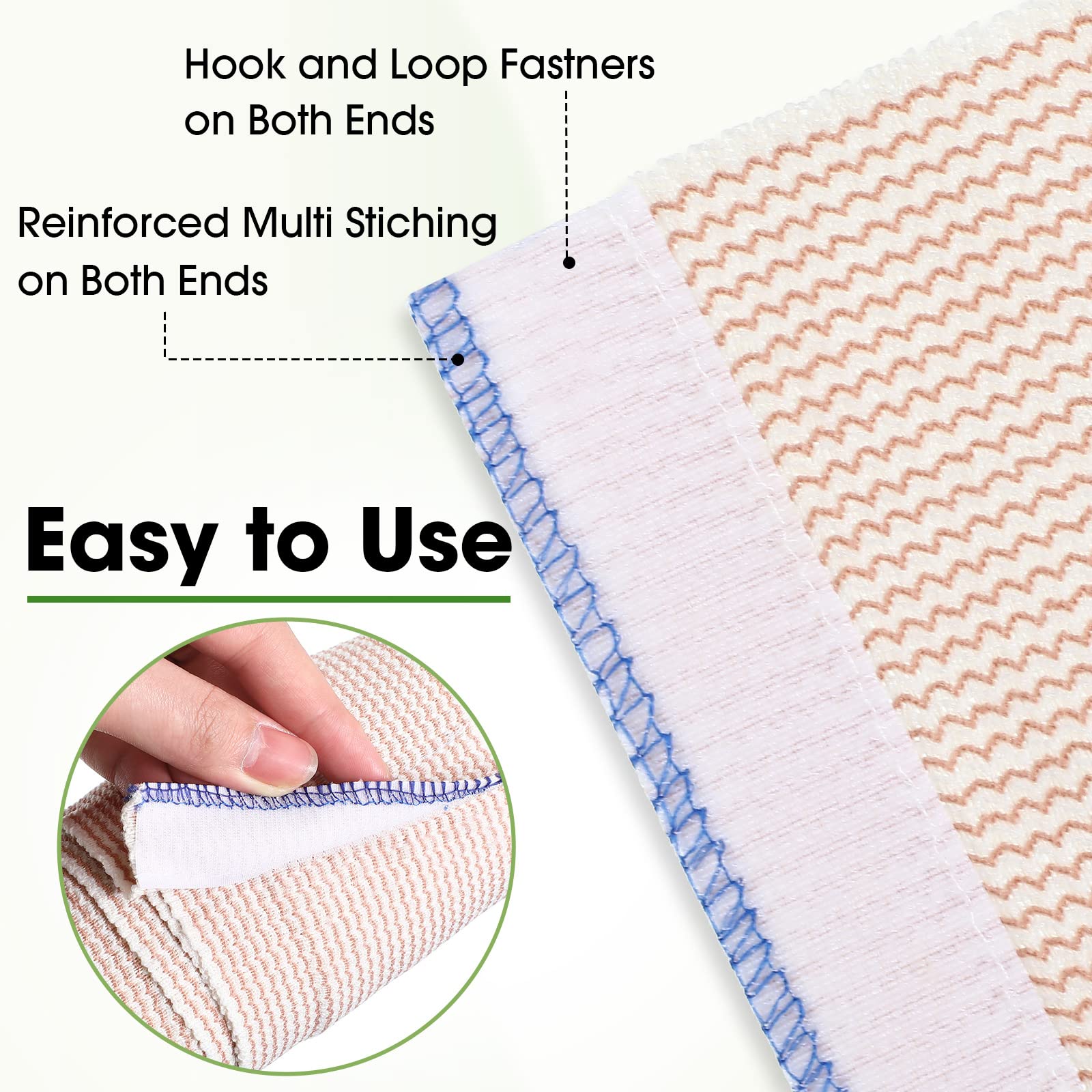 Weysat - "30 pezzi Fasciatura elastica Avvolgimento Bendaggio a compressione con chiusura automatica Bendaggio elastico riutilizzabile lavabile