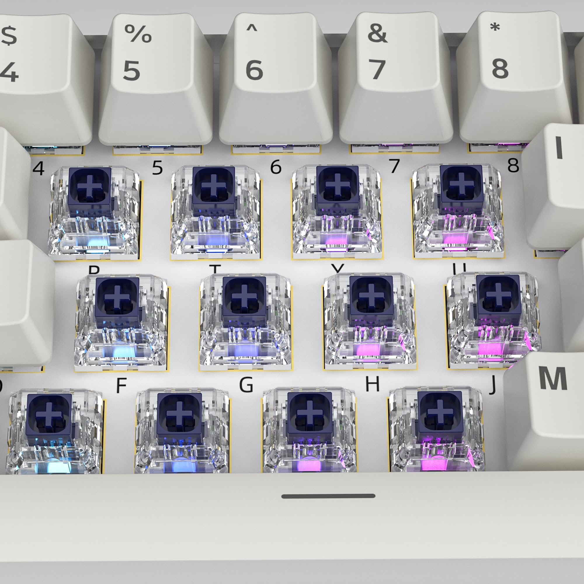 Kailh Box - Interruttori blu navy per tastiera meccanica da gioco, 3 pin, 60 gf Clicky/Lubed di fabbrica/IP56 interruttori antipolvere e impermeabili (Kailh Box Navy, 108 pezzi)