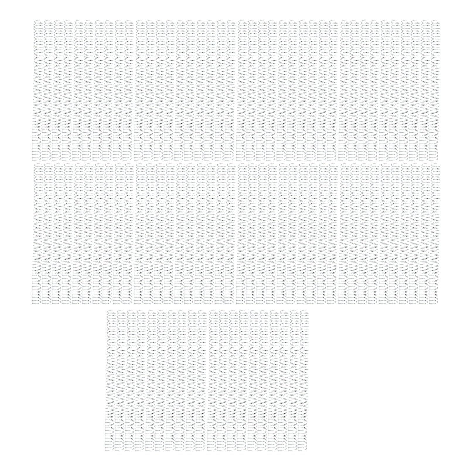 100 Stück Spiralbindespule, 19 mm Durchmesser, 48 Zähne Kammbinderücken, 170 Blatt Kapazität A4-Papier, 4:1 Pitch Set Kit für Bürodokumente, Schulprojekte, Geschäftspräsentationen (Silber)