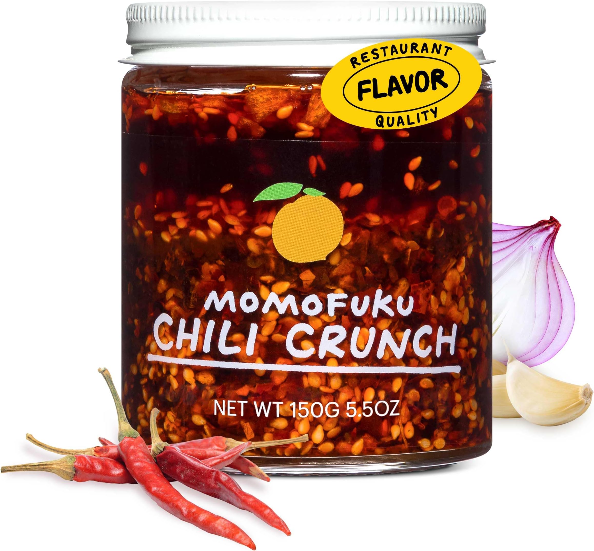 Momofuku Chili Crunch by David Chang, (5.3 Ounces), Chili Oil with Crunchy Garlic and Shallots, Spicy Chili Crisp