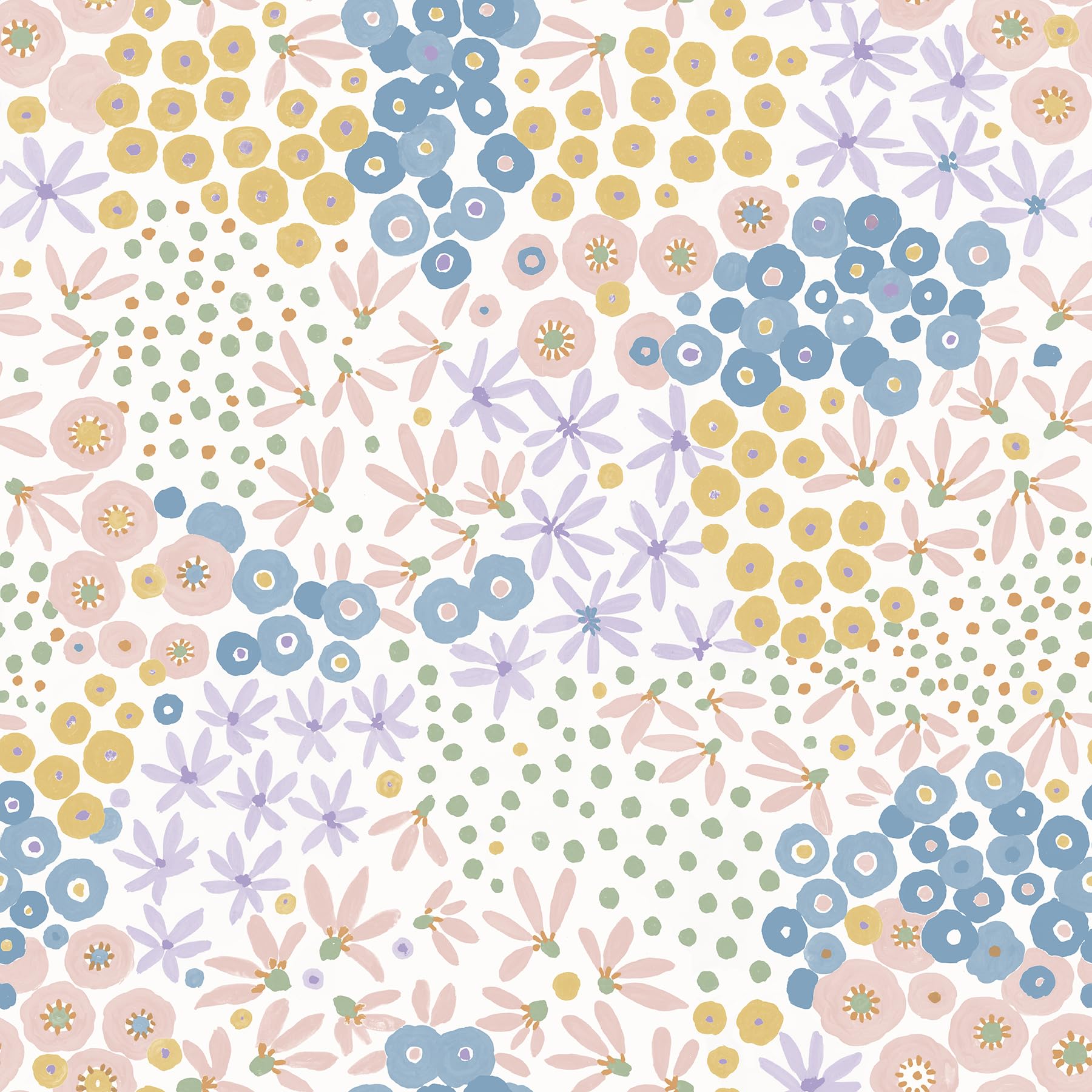 Nuwallpaper Multicolor Nus4847 Nuwall Kids 2022 (Sw) Floral Bunch Peel & Stick Wallpaper,