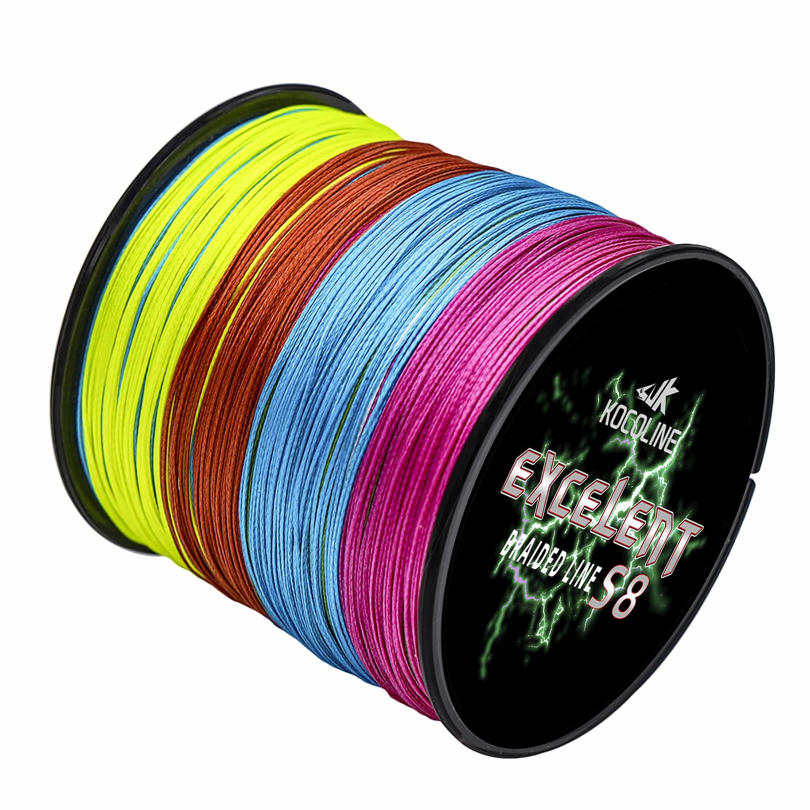 KoColine 8 Strand Braided Fishing Line 300m 500m 12lb-100lb Super Strong PE Braid Abrasion-Resistant Ultra Smooth 8x Braid Line