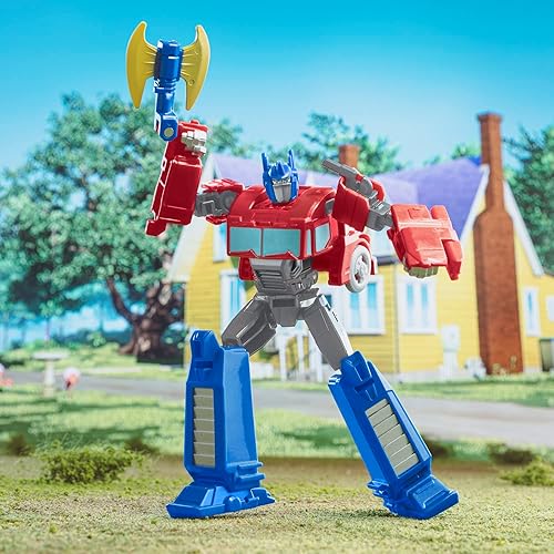 Vista 6 de Transformers Toys EarthSpark Warrior Class Optimus Prime figura de acción, 5 pulgadas, juguetes robot para niños a partir de 6 años