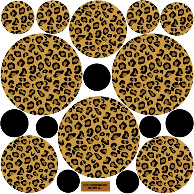 Leopard Print Decals, Leopard Wall Decals, Leopard Dots, Peel and Stick