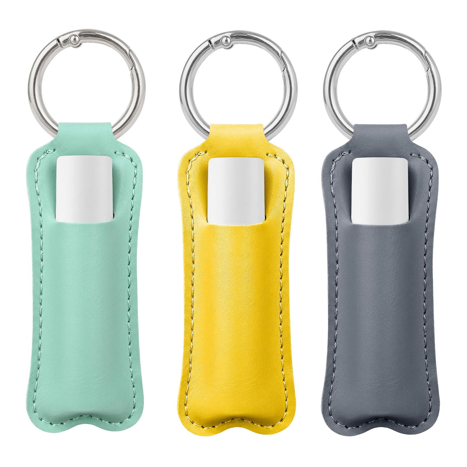 HEYSKAY Chapstick Holder Key Chain Lipstick Holder Lip Balm Holder Keychain