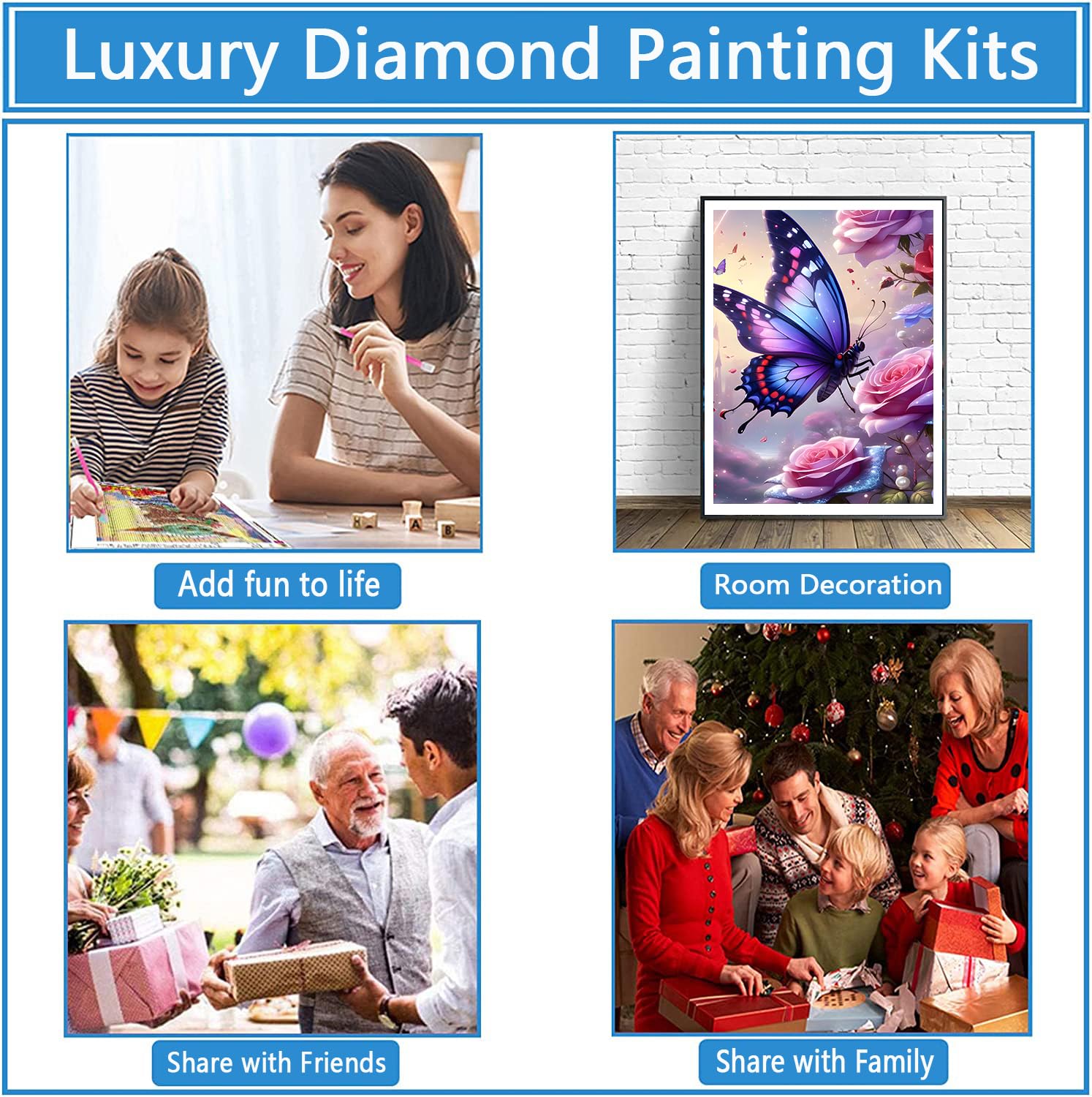 QINRUBB Diamond Painting Schwingender Hase - 5D Rund Diamant Bild 30x40cm - Bastelset Für Erwachsene