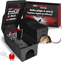 Roshield Rat Trap Box: Easy to Install Security Box for Deratization at Home, Sheds and Garages (Professional Quality, Pack of 2)