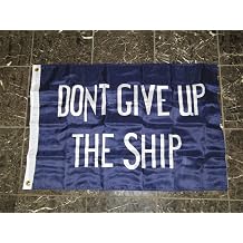 AES 2x3 Commodore Perry Dont Give Up The Ship Double Sided 2ply Flag 2'x3' Grommets