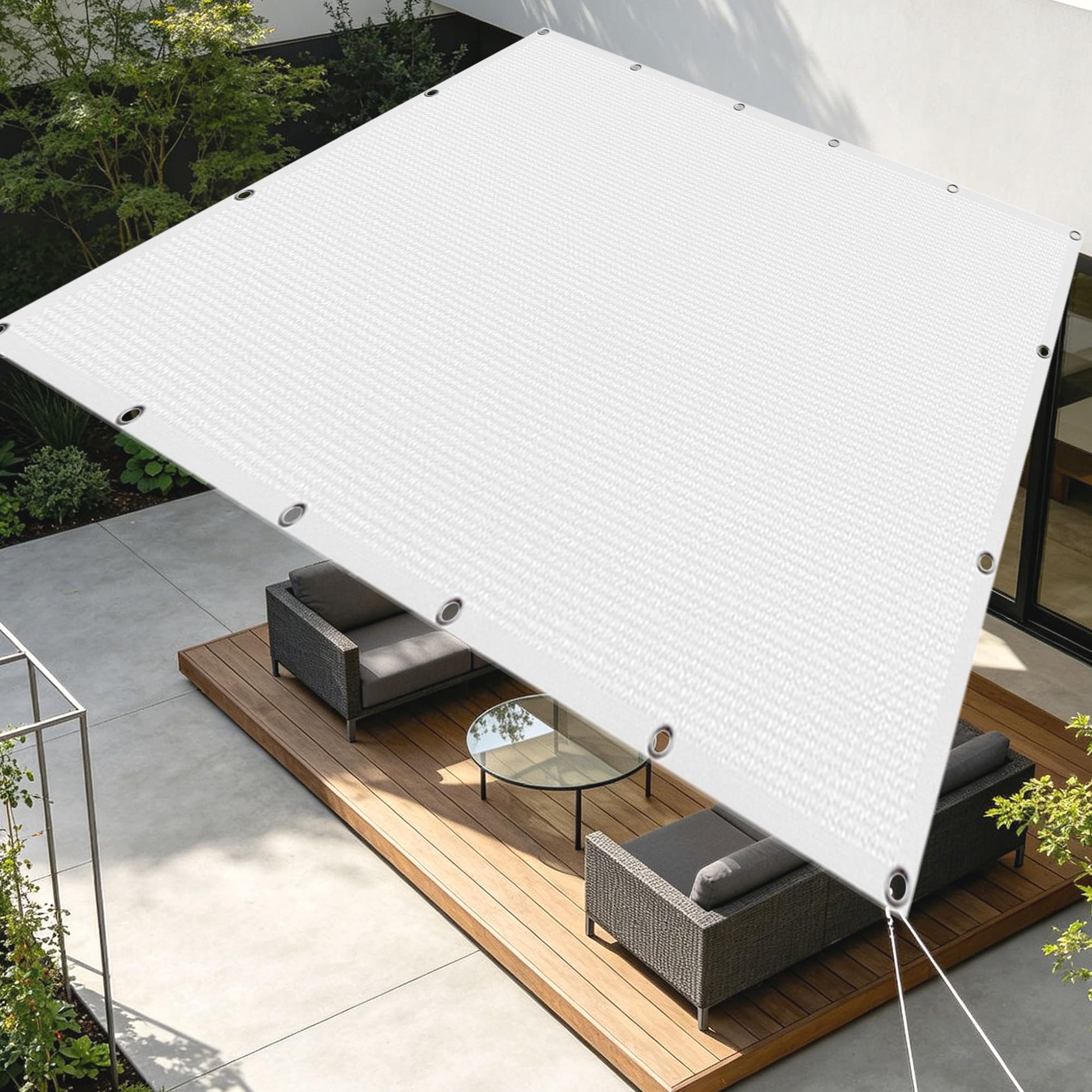 Toile d'ombrage pour serre blanche filet intimité vent