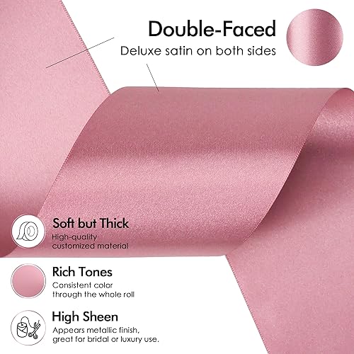 Vista 141 de MEEDEE Orange Satin Ribbon - 1.5 inch Double Faced Satin Ribbon, 50 Yards - Neon Tangerine - For Christmas, Thanksgiving, Halloween, Weddings