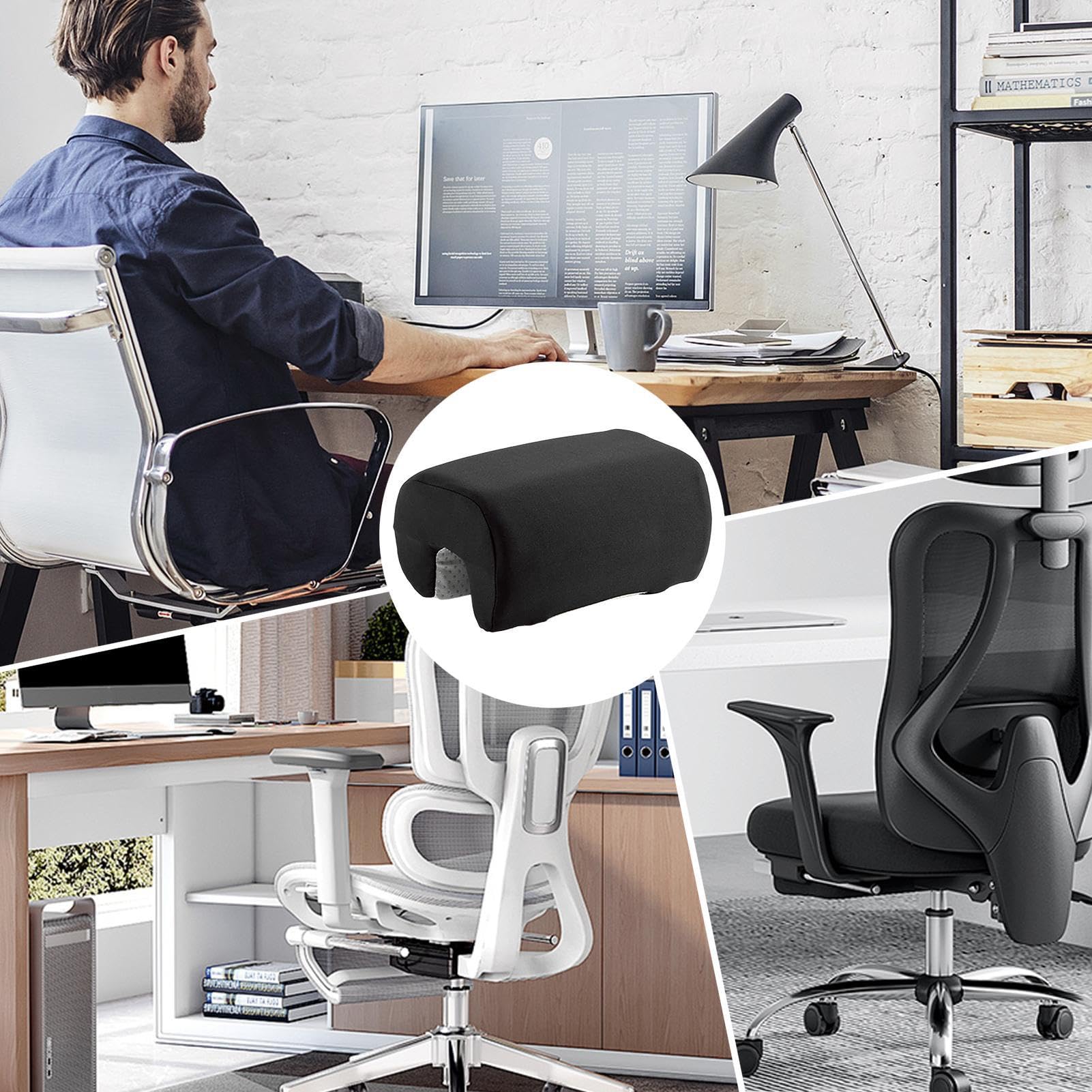 Cuscini Per Braccioli Sedia Ufficio – 2 Pezzi In Memory Foam, Antiscivolo, Regolabili, Con Rivestimento In Cotone Traspirante