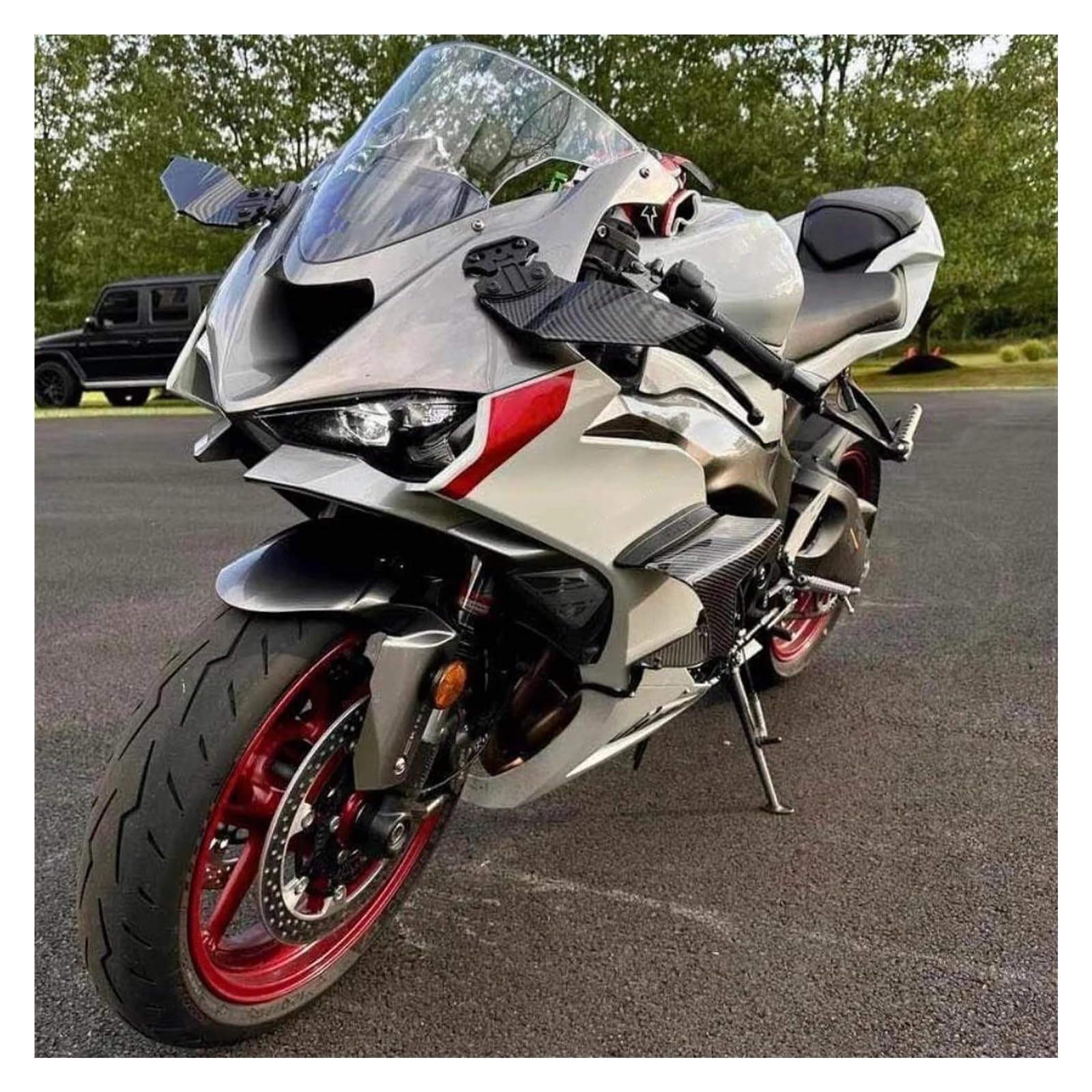 For Kawasaki ZX-6R 636 2024-2025 MotorcycleFront Spoiler Winglet A