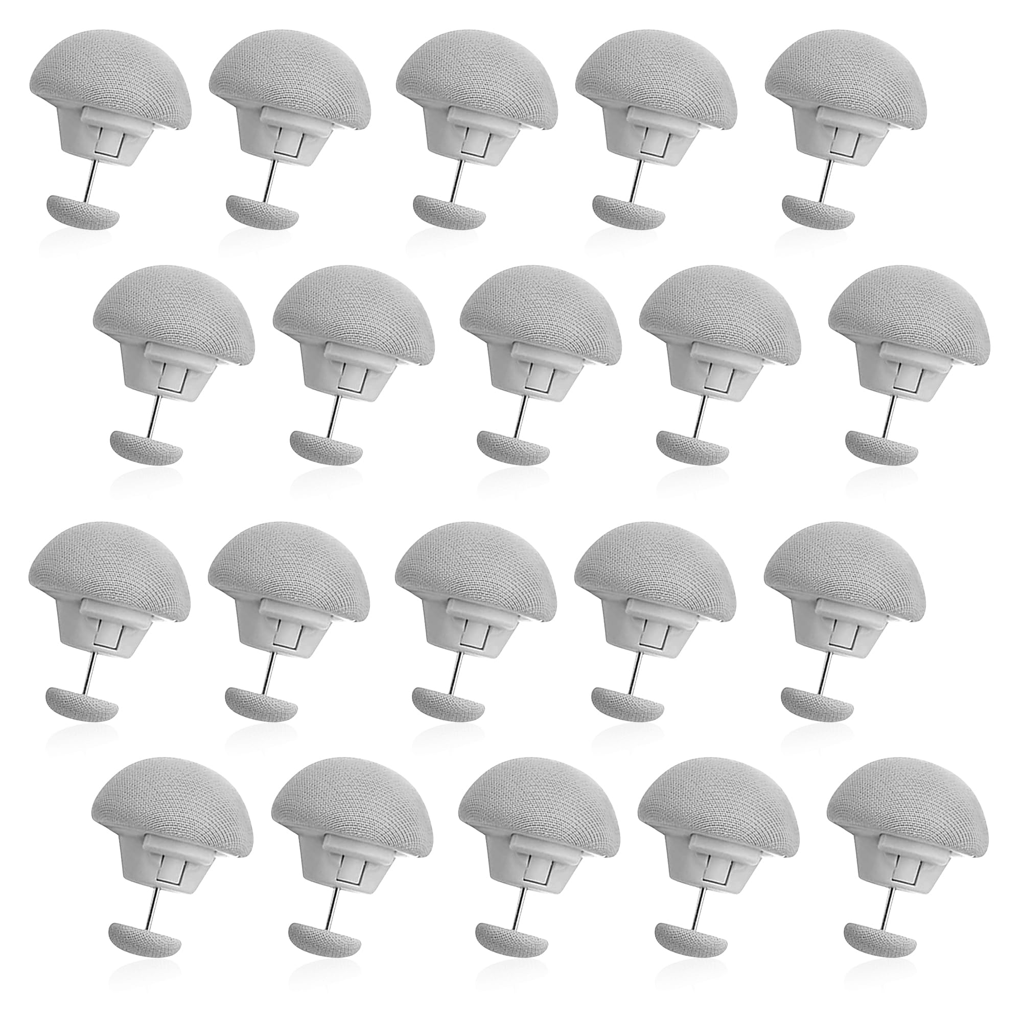 GLUN® Quilt Fixer Duvet Button, Pack of 20 Buttons Grey Colour, Mushroom Shapes Pins for Daily Use, Comfortable Design, Clip for Rounded Beds, Bed Sheets, Blankets, Cushions, & Curtains-image-28