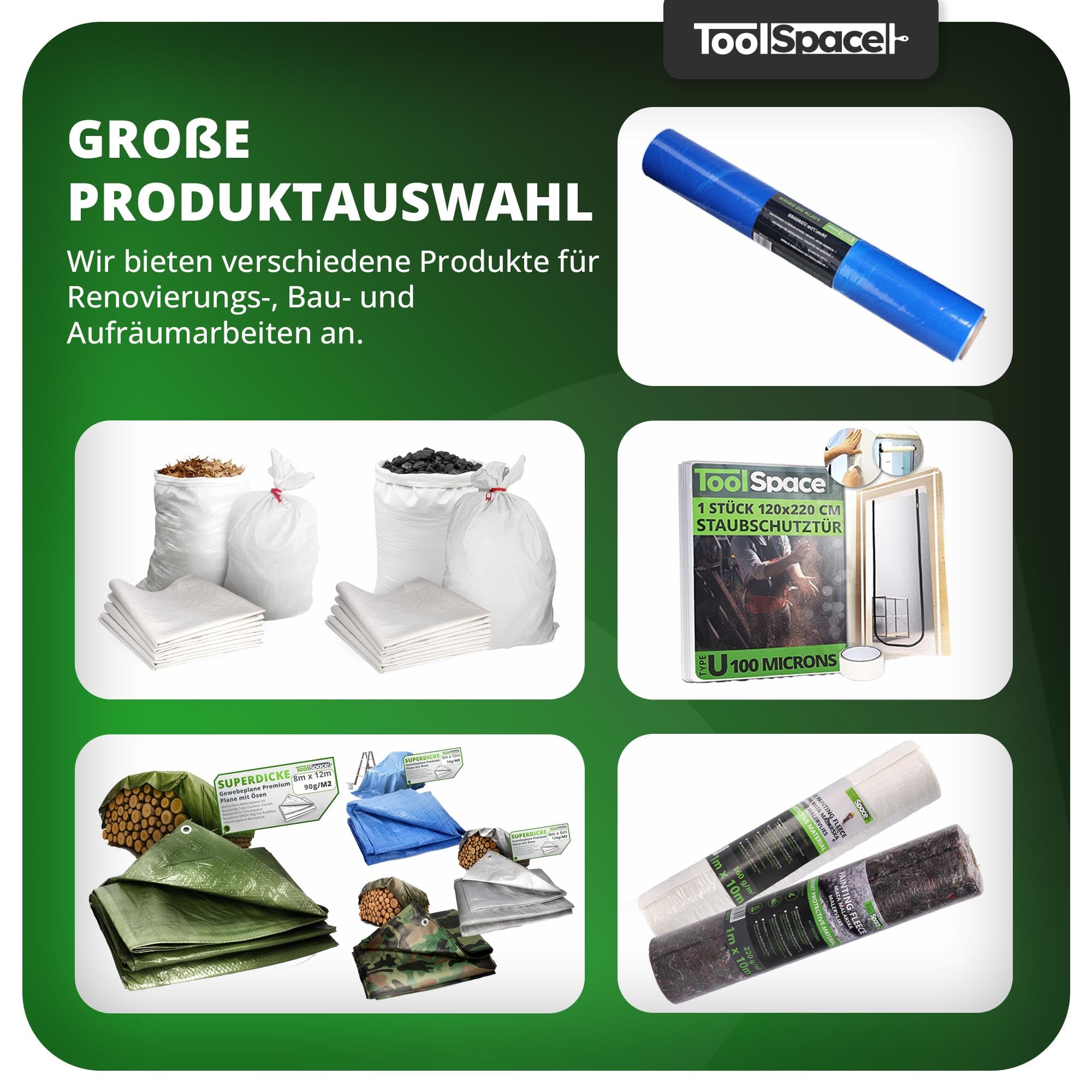 ToolSpace Gewebesack Bauschuttsäcke 20x Getreidesäcke 50kg Säcke 105x65 cm aus robustem Polypropylen Ideal als Sandsäcke Schwergutsäcke Abfallsäcke PP-Gewebesäcke als Kohlensack reißfest Transportsack